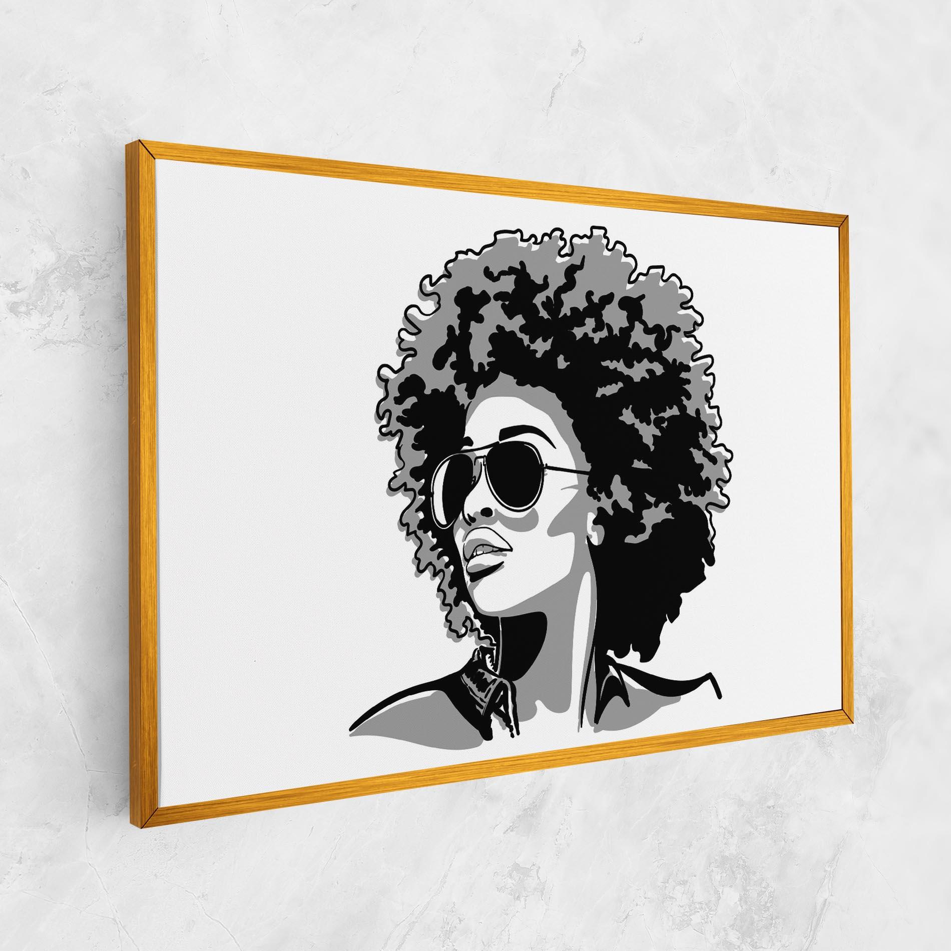 Leinwandbild Black Grasses mockup 1