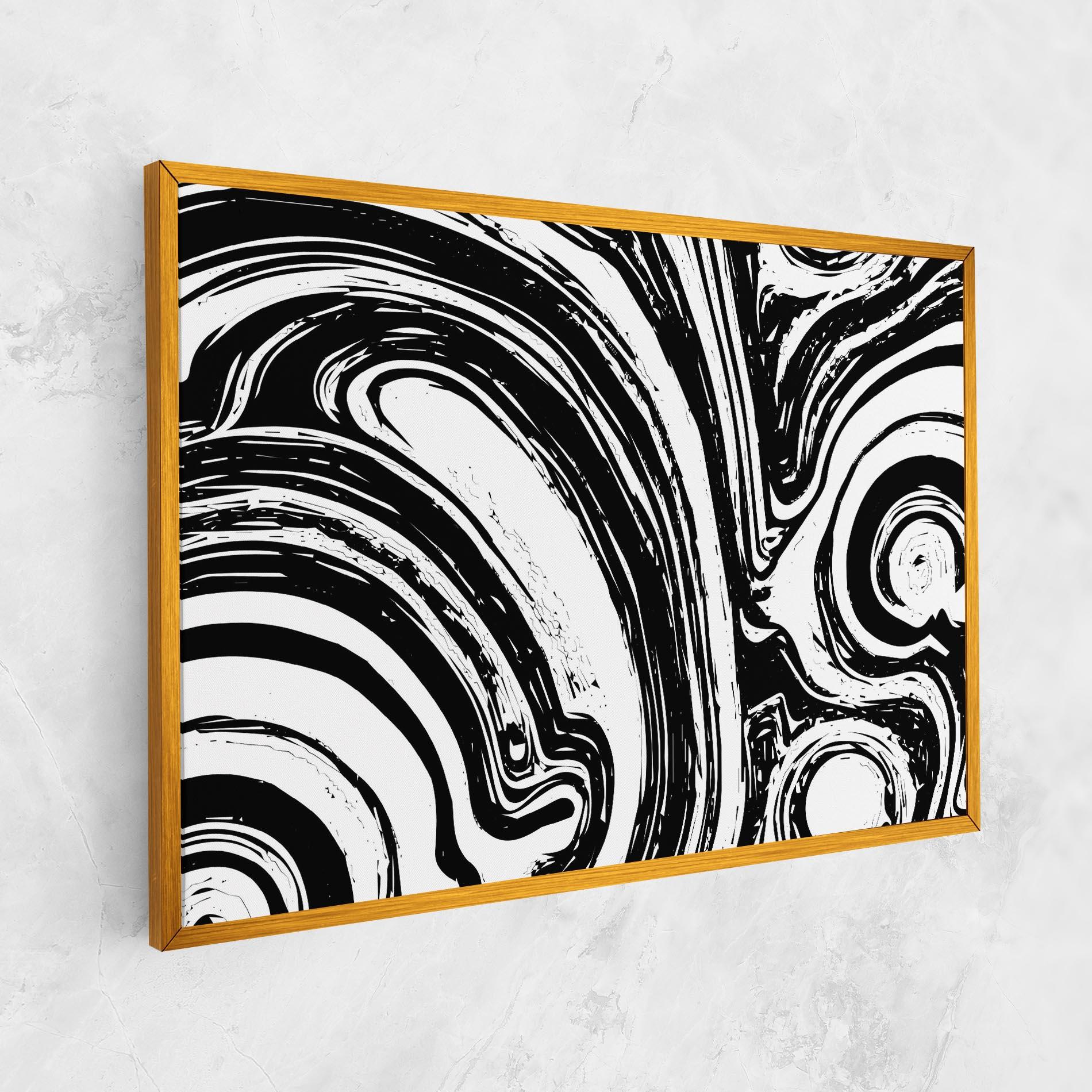 Leinwandbild Black Liquid White mockup 1