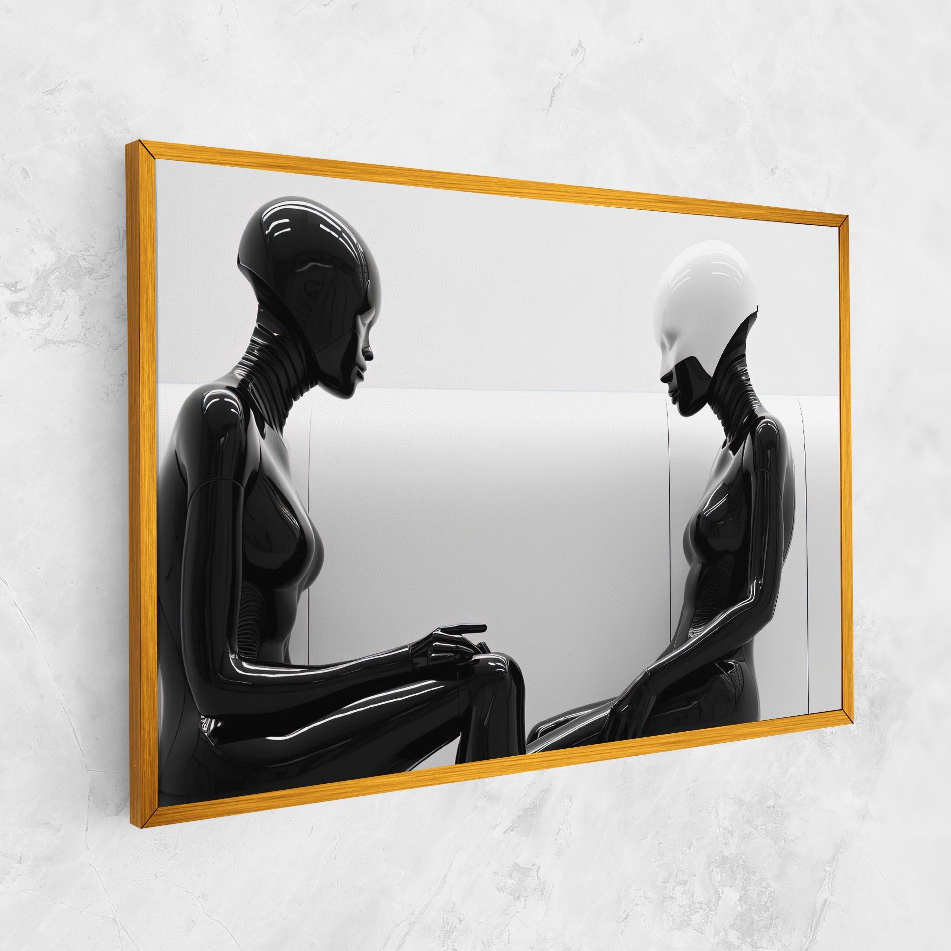 Leinwandbild Black Mannequin mockup 1