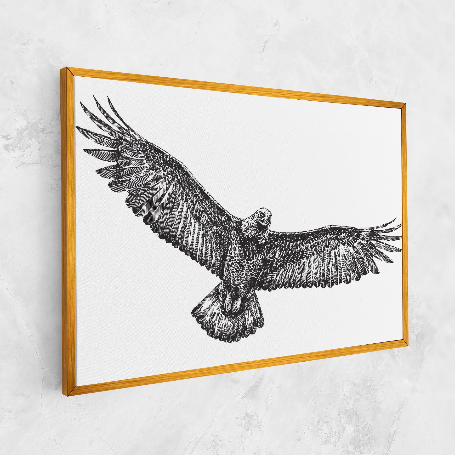 Leinwandbild Eagle Art Line mockup 1