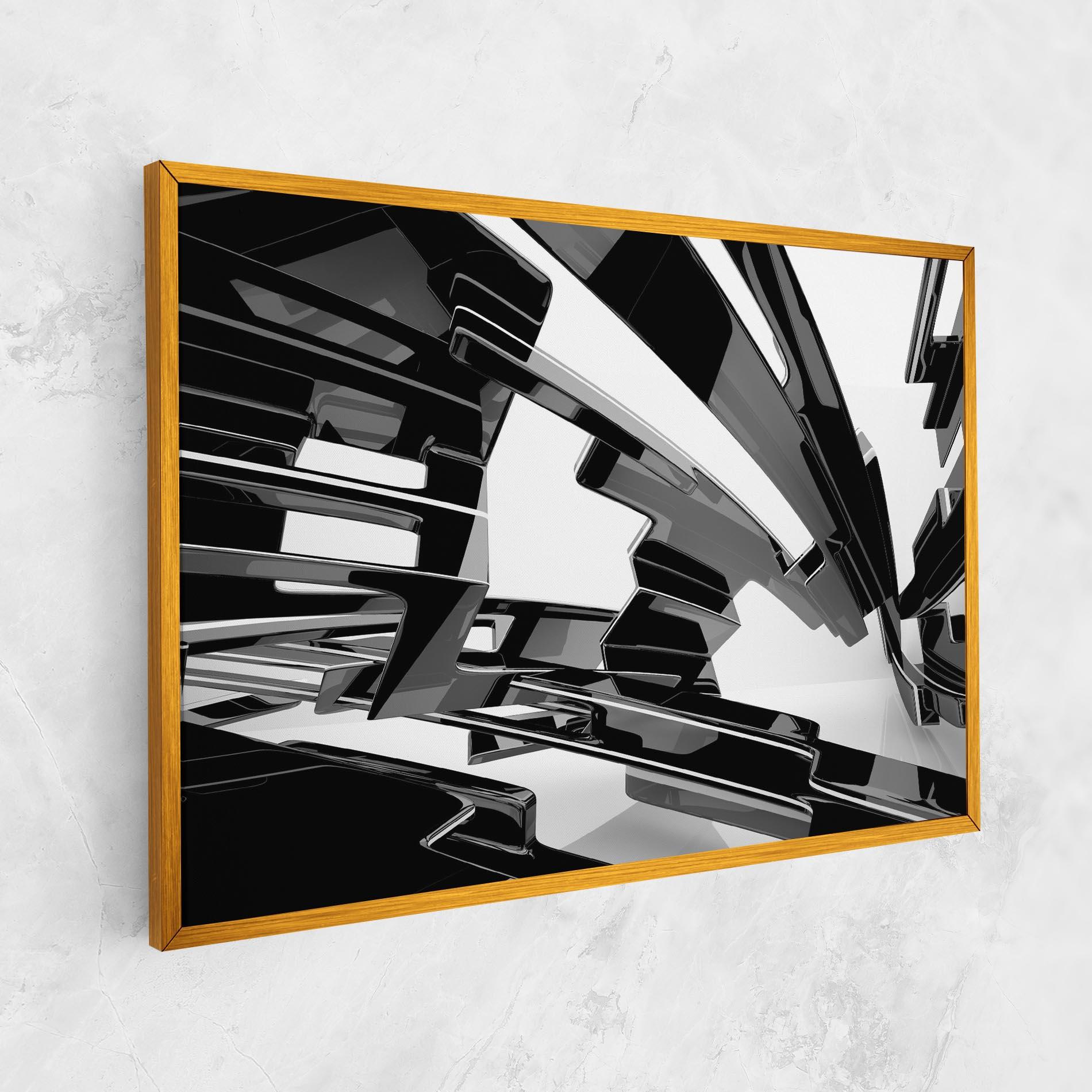Leinwandbild Glossy Sculpture mockup 1