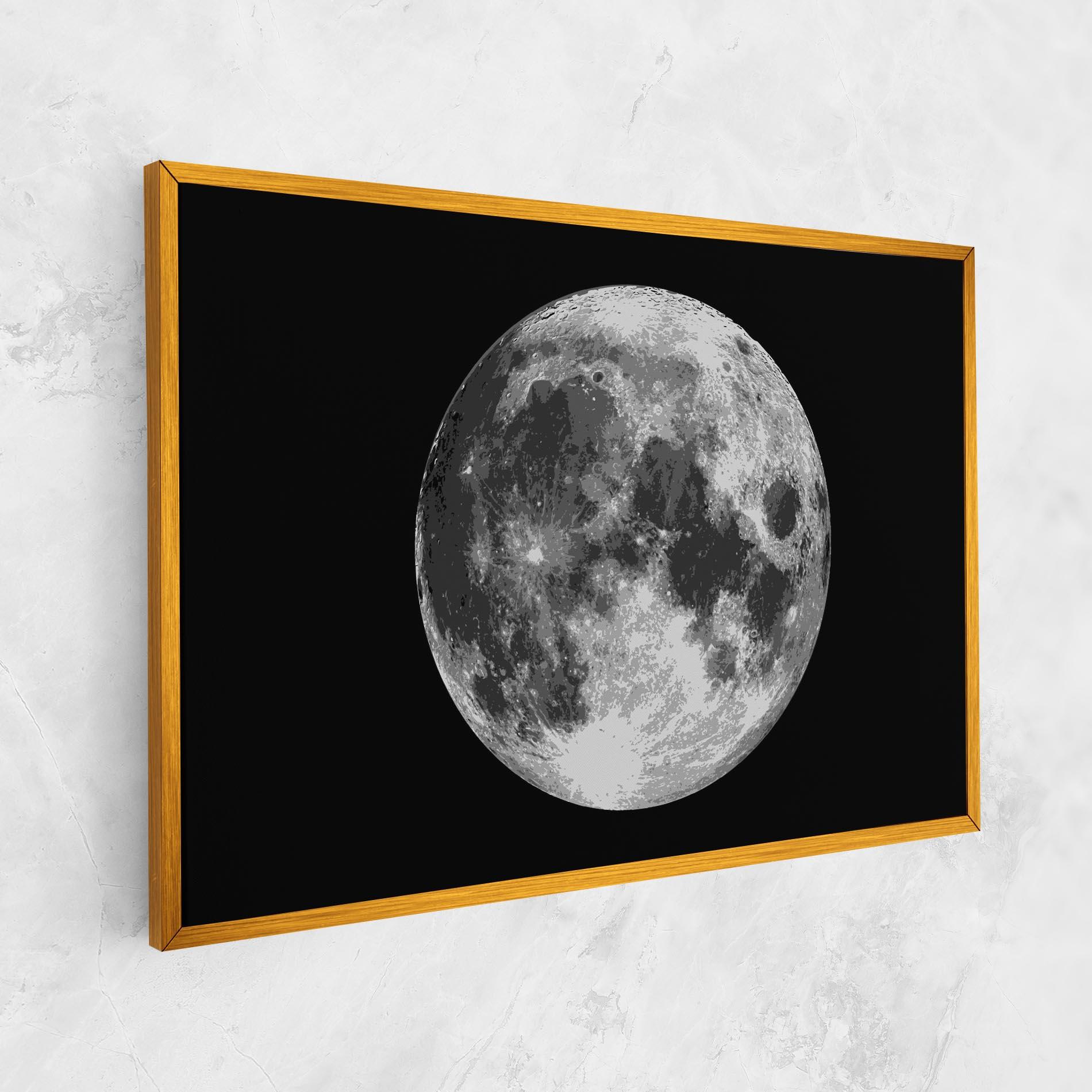 Leinwandbild Grey Shiny Moon mockup 1