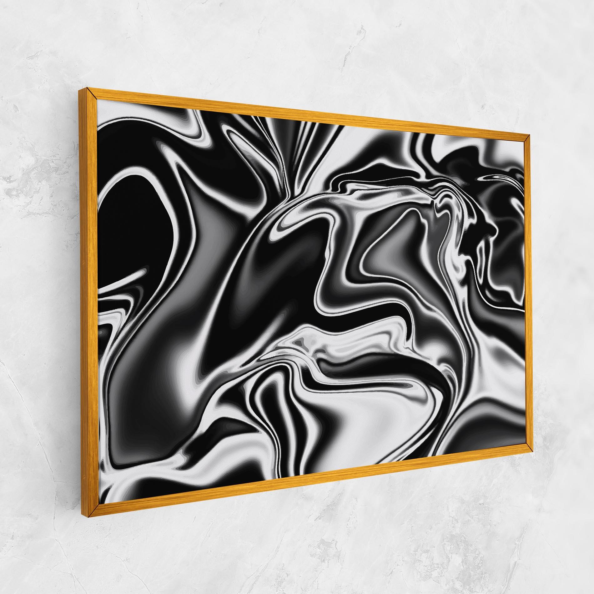 Leinwandbild Silver Black Art mockup 1