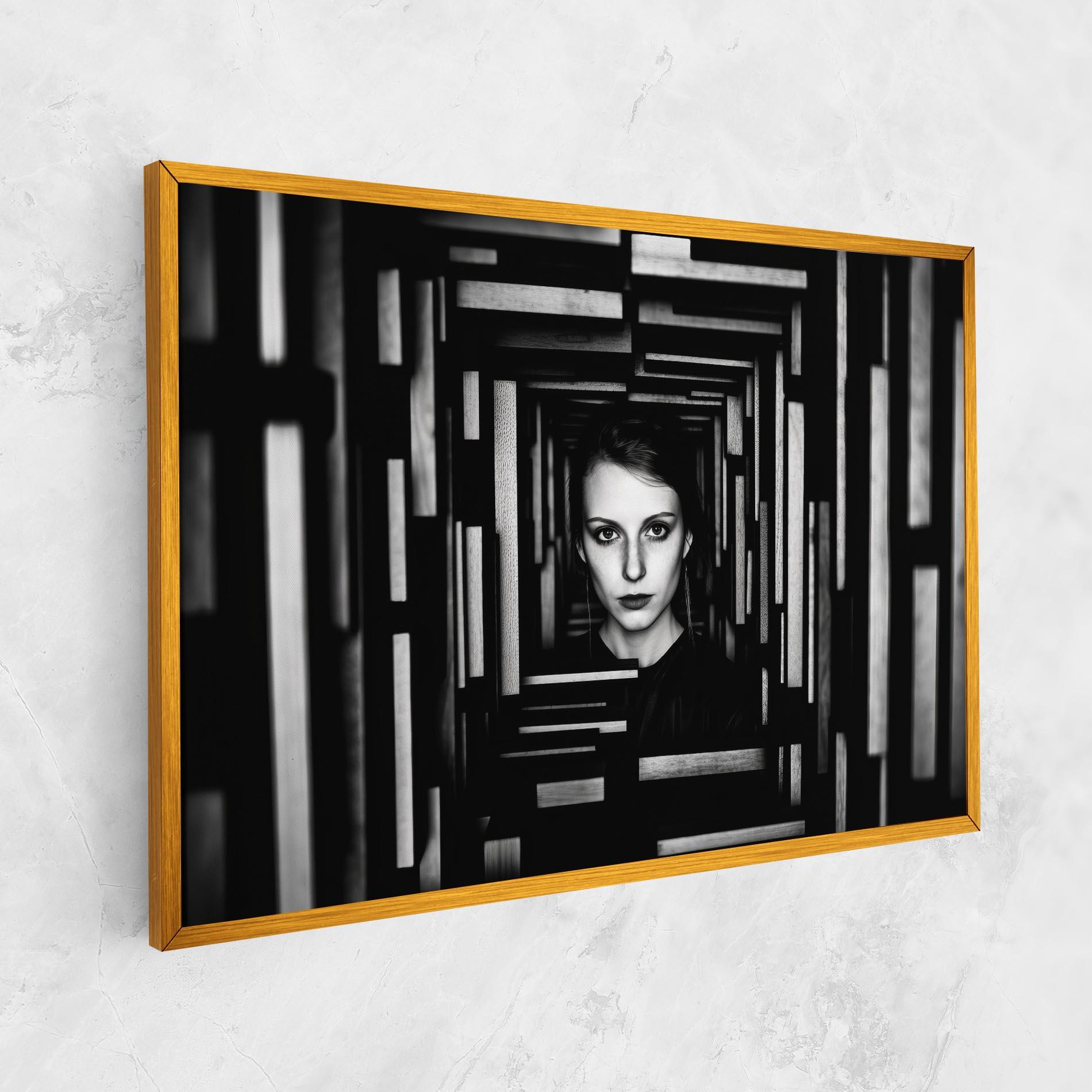 Leinwandbild Tunnel Woman mockup 1
