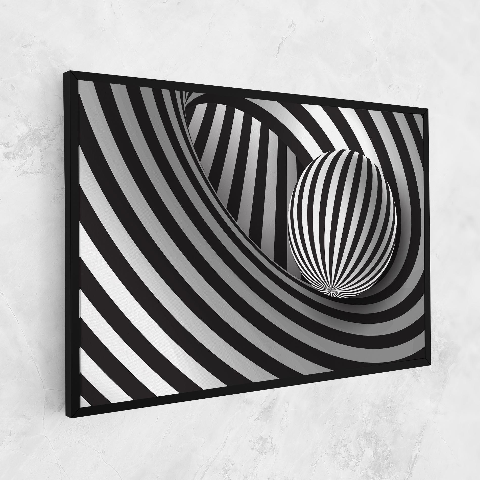 Leinwandbild 3d Zebra Ball mockup 1
