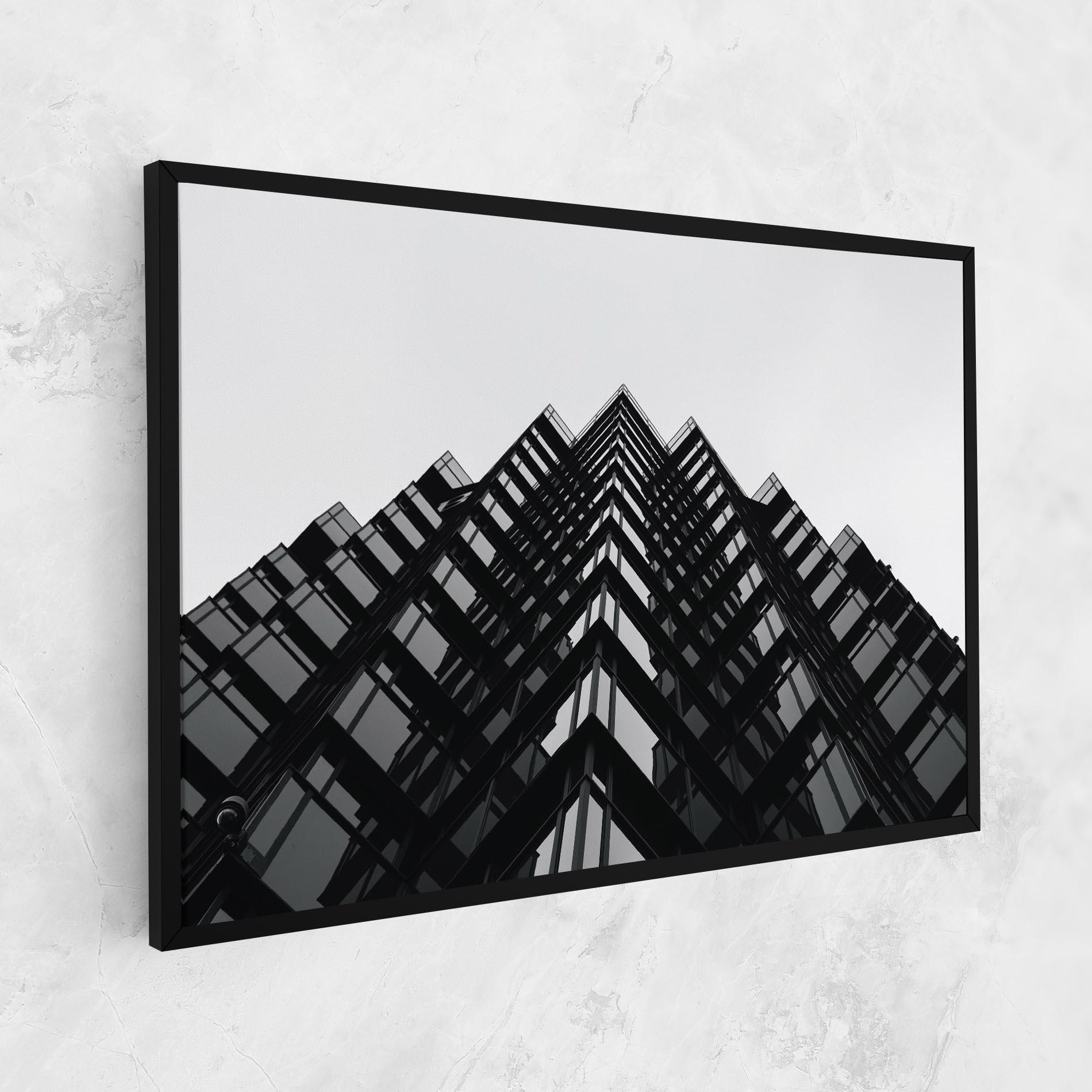 Leinwandbild Black Building mockup 1