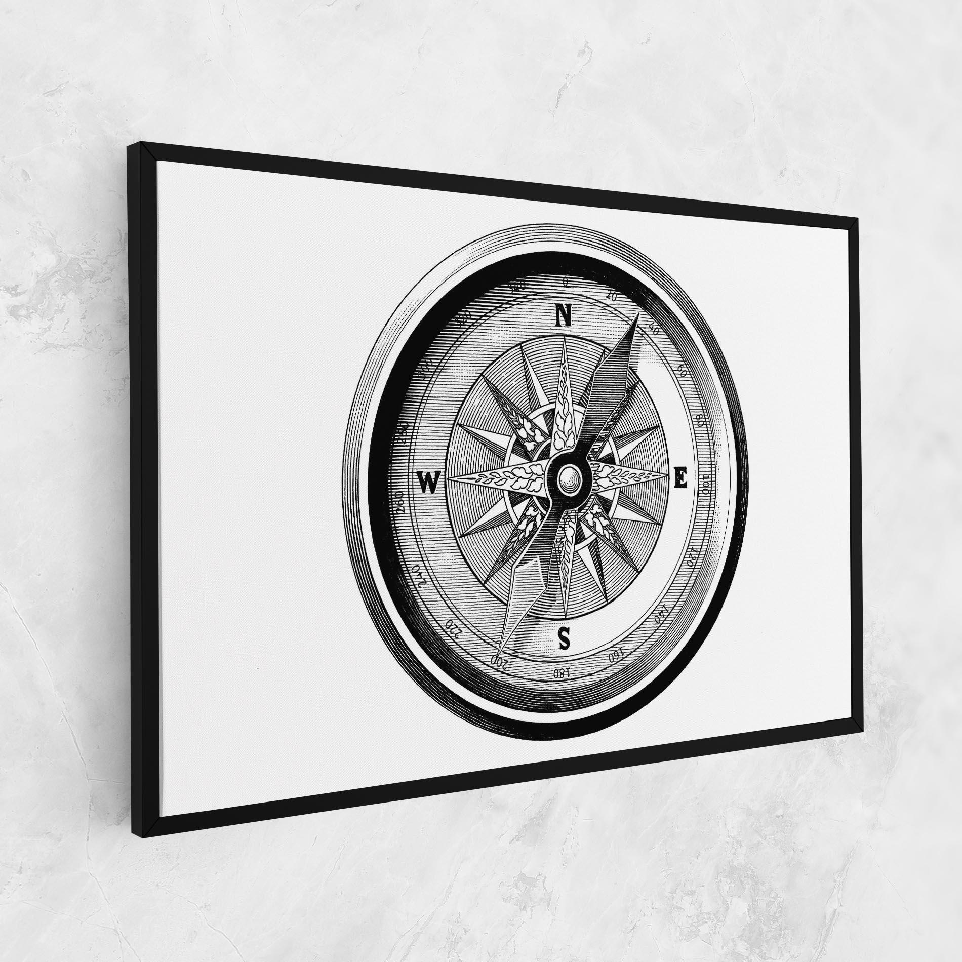 Leinwandbild Black Compass mockup 1