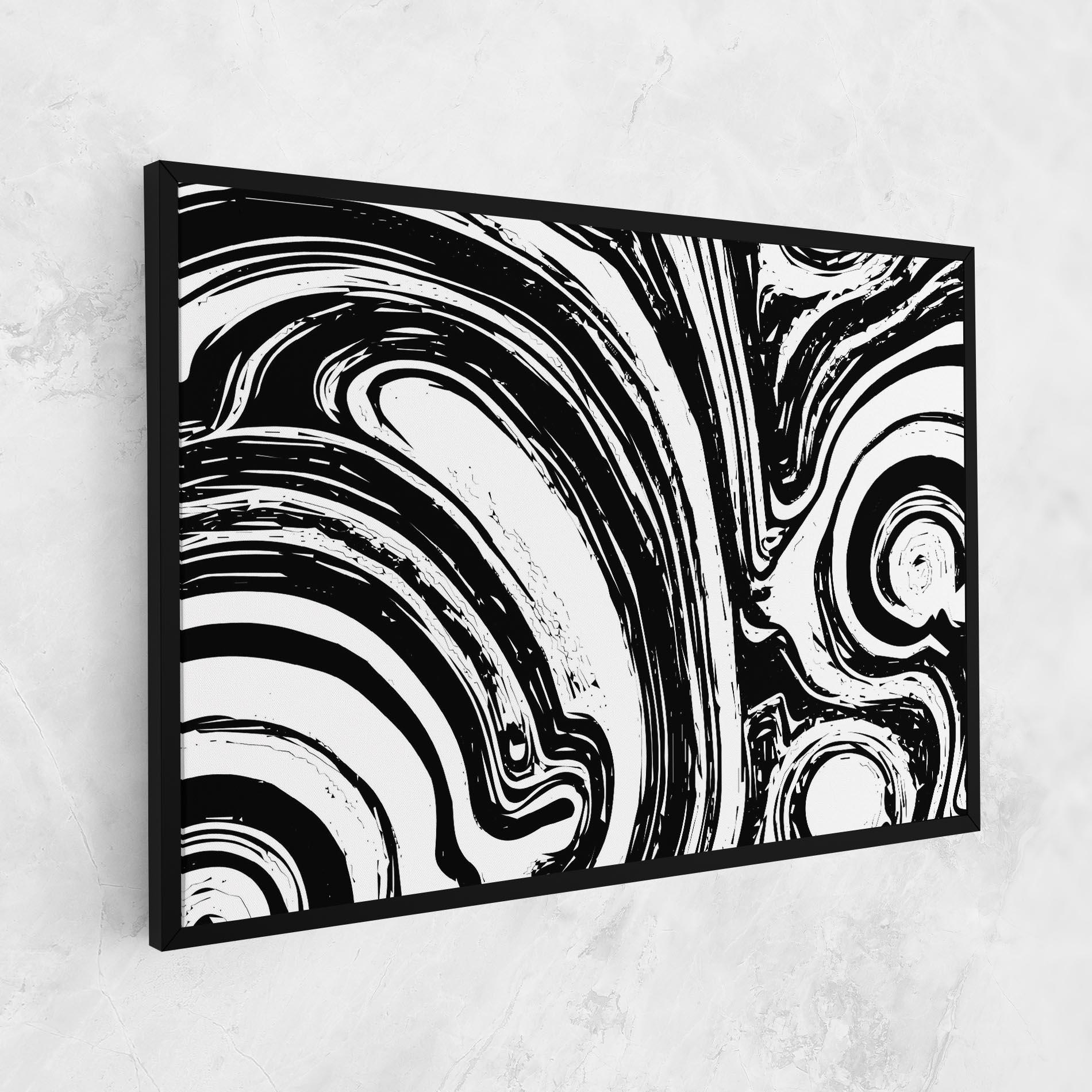 Leinwandbild Black Liquid White mockup 1