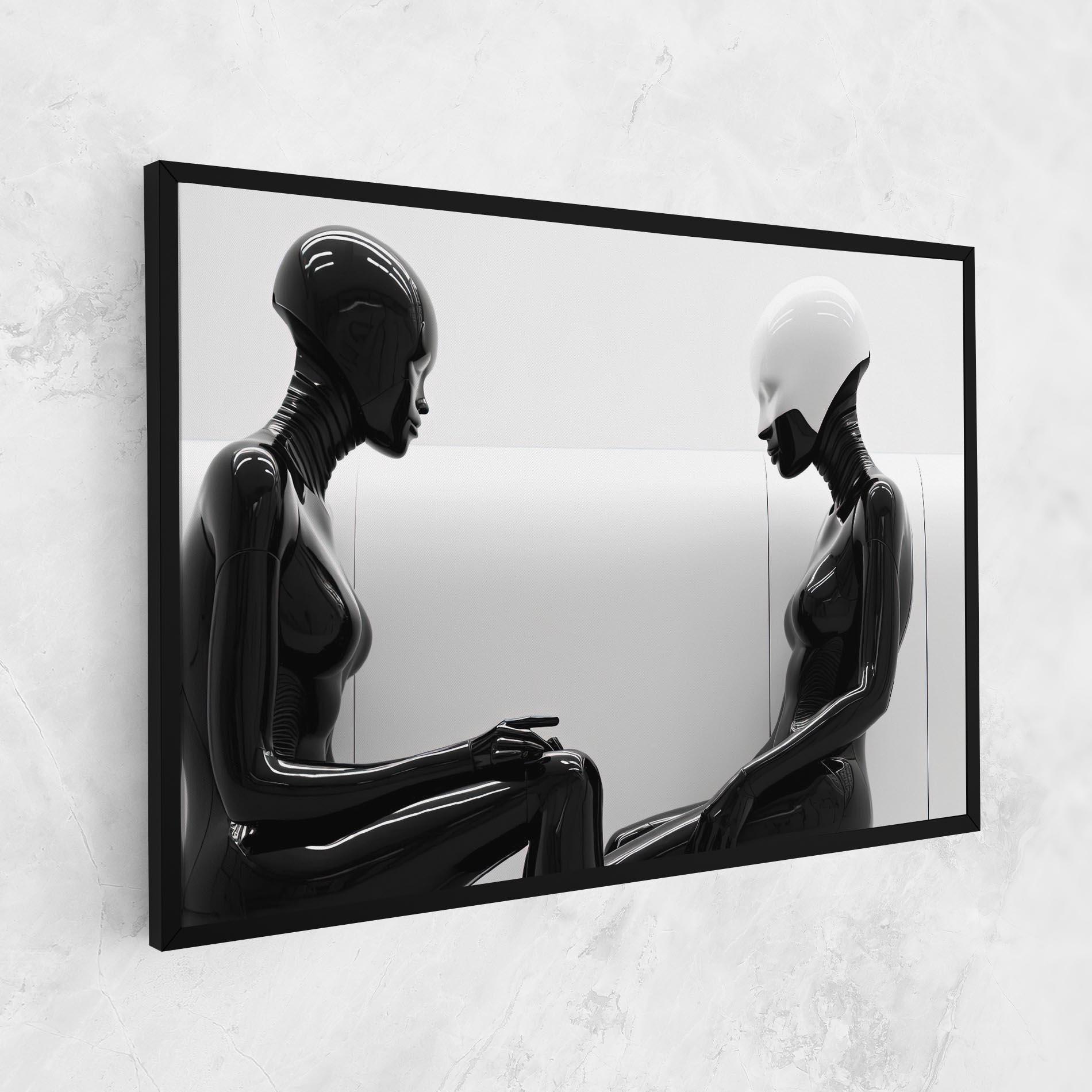 Leinwandbild Black Mannequin mockup 1