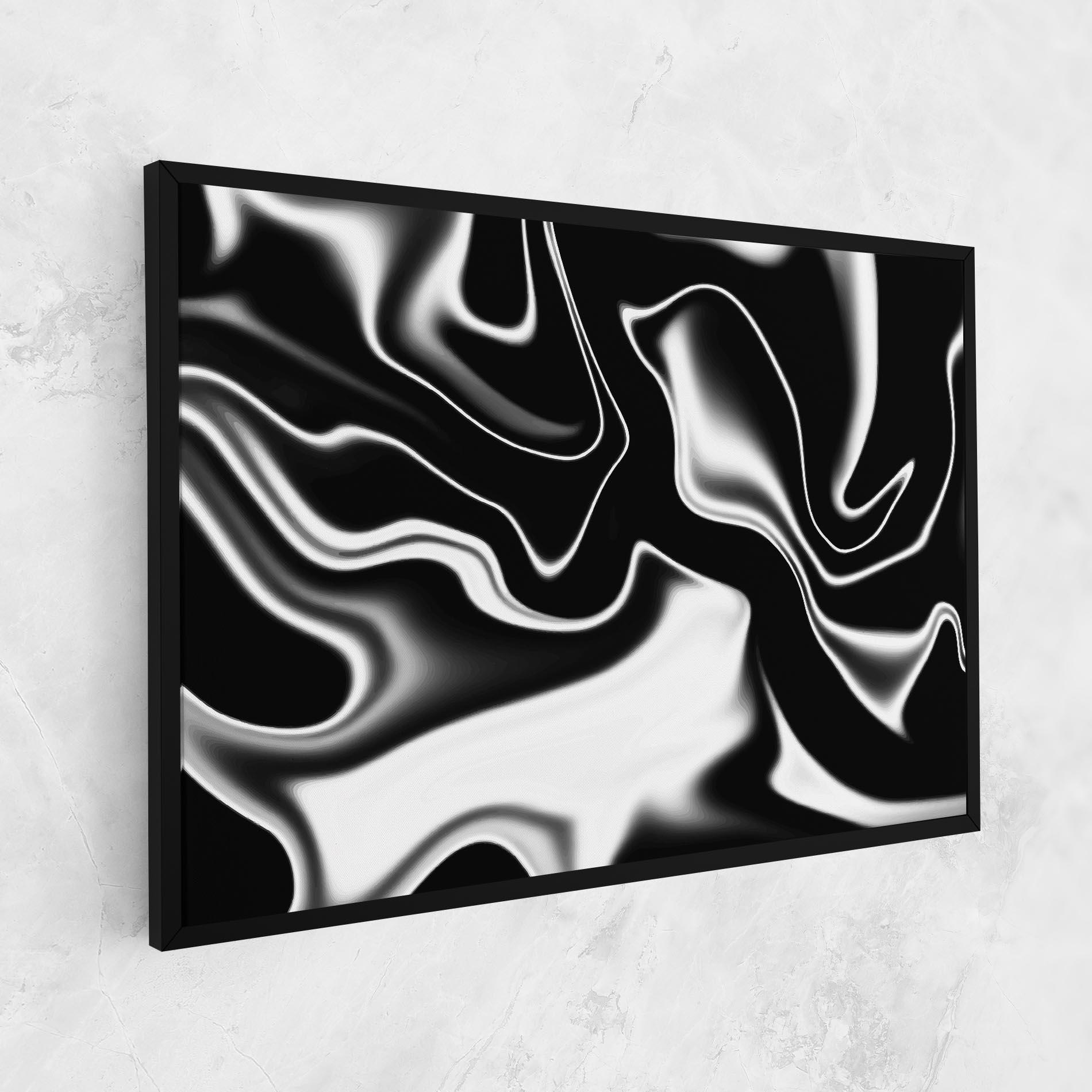 Leinwandbild Black Metalic Art mockup 1
