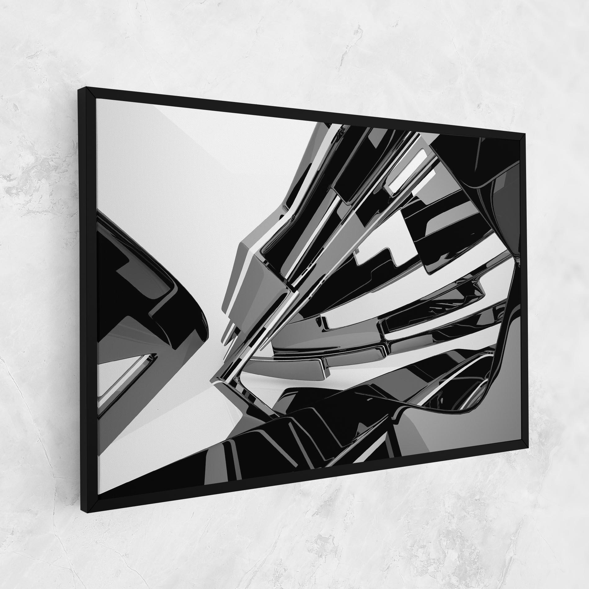 Leinwandbild Black Sculpture mockup 1