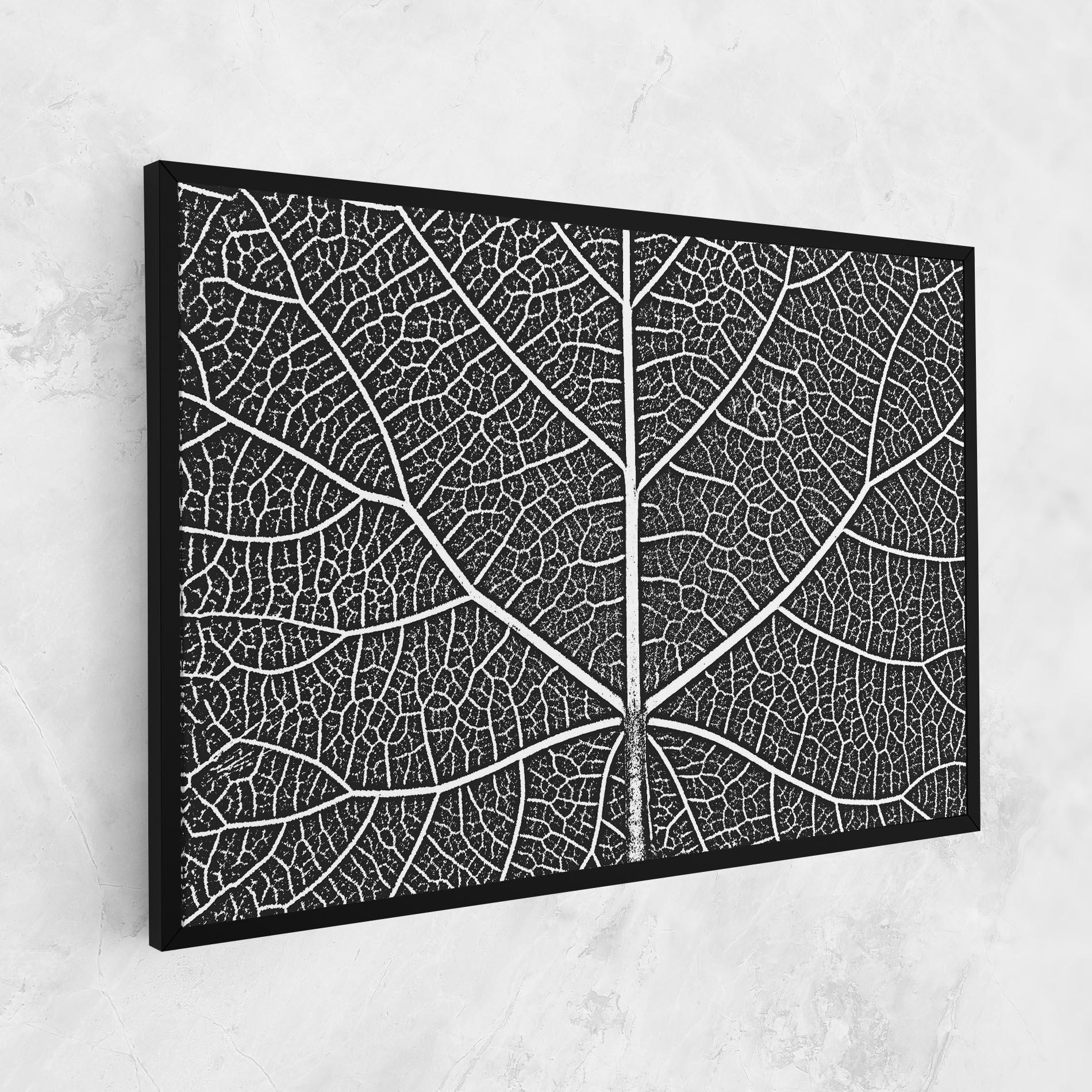 Leinwandbild Close Grey Leaf mockup 1