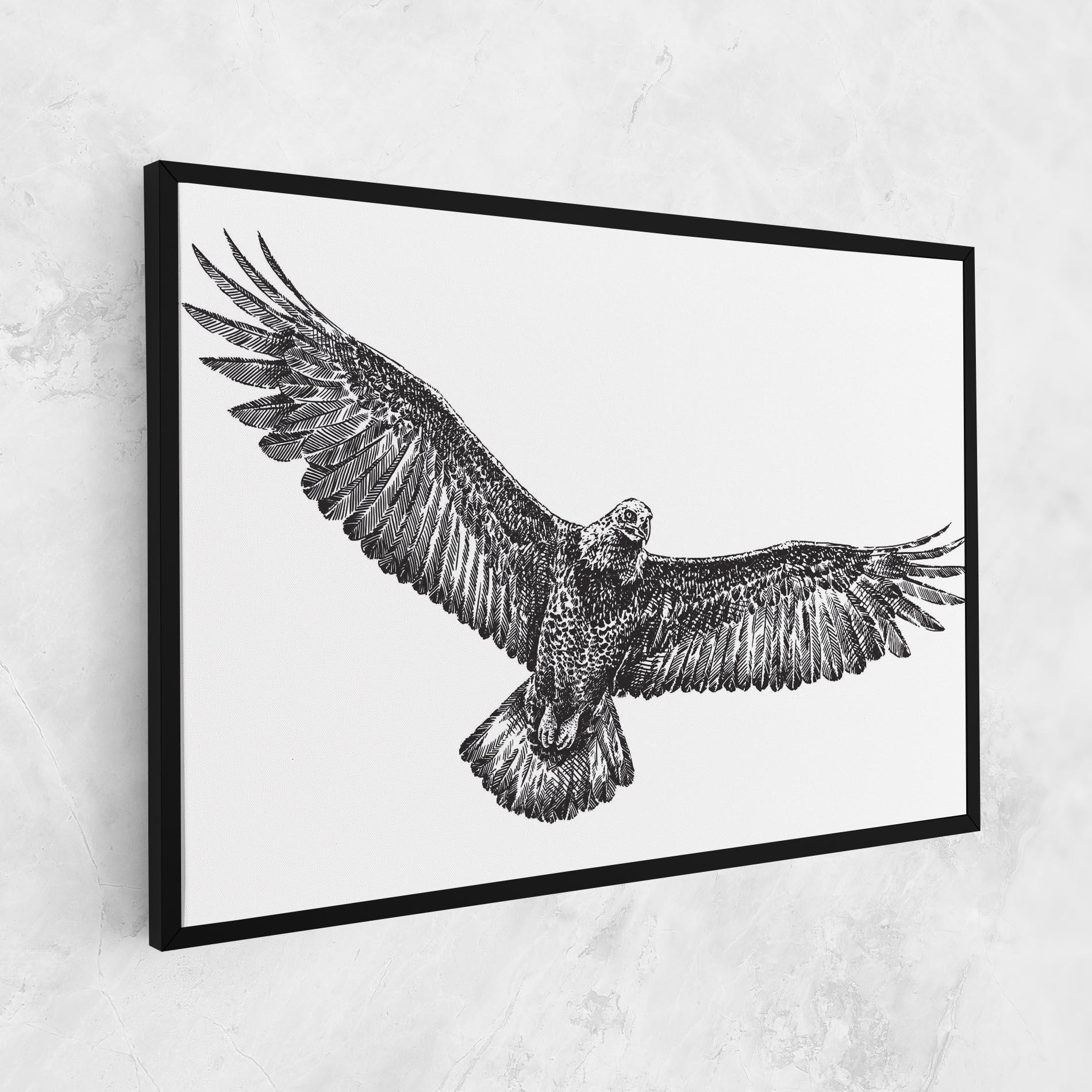 Leinwandbild Eagle Art Line mockup 1