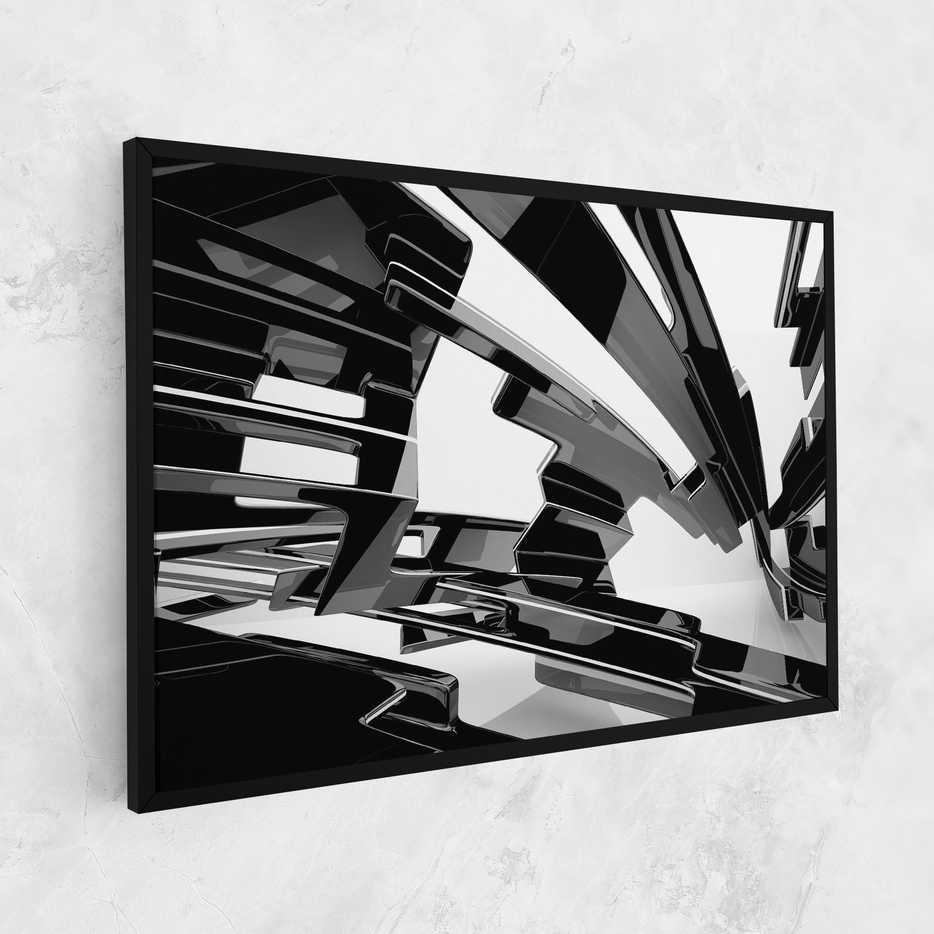 Leinwandbild Glossy Sculpture mockup 1