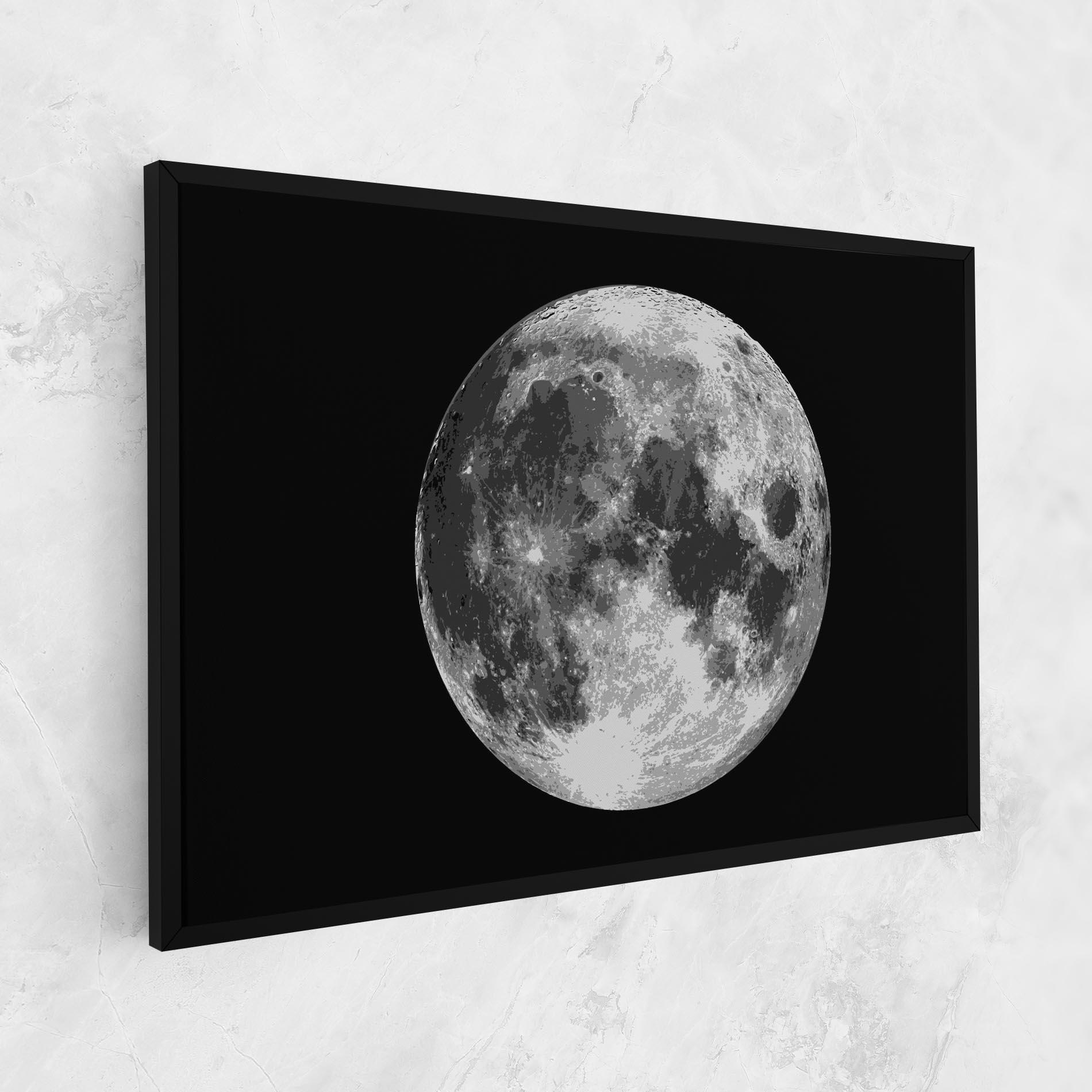 Leinwandbild Grey Shiny Moon mockup 1