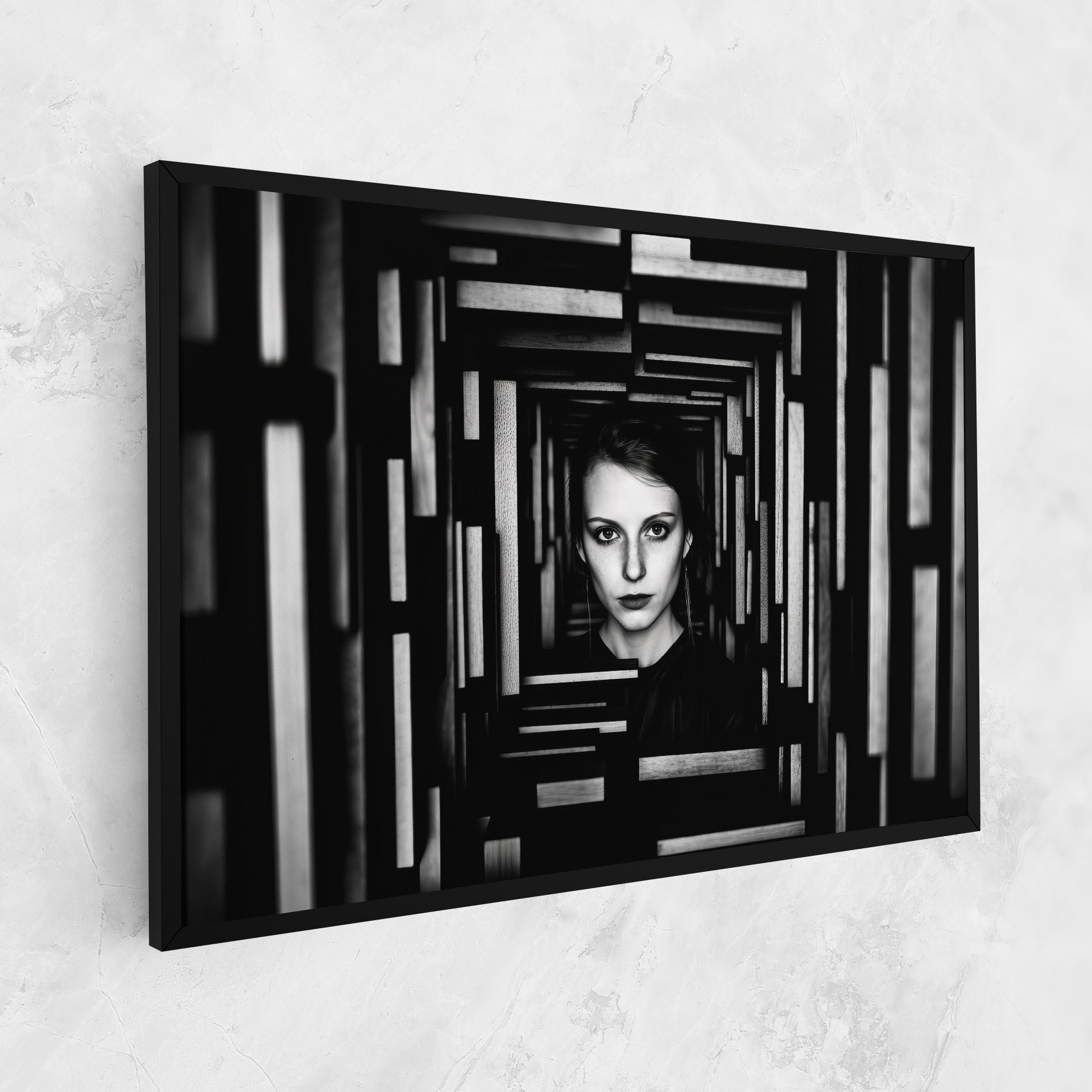 Leinwandbild Tunnel Woman mockup 1
