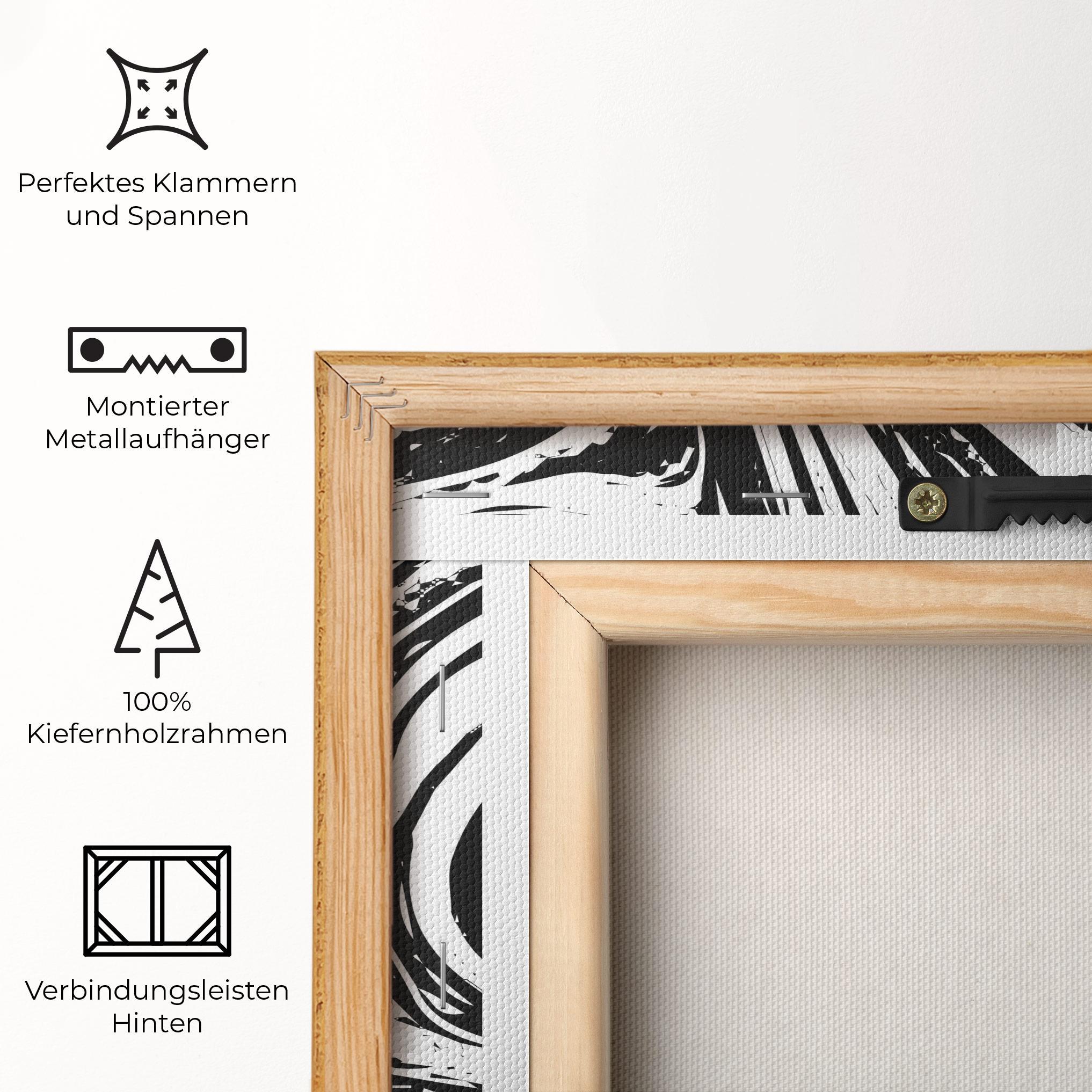 Leinwandbild Black Liquid White mockup 5