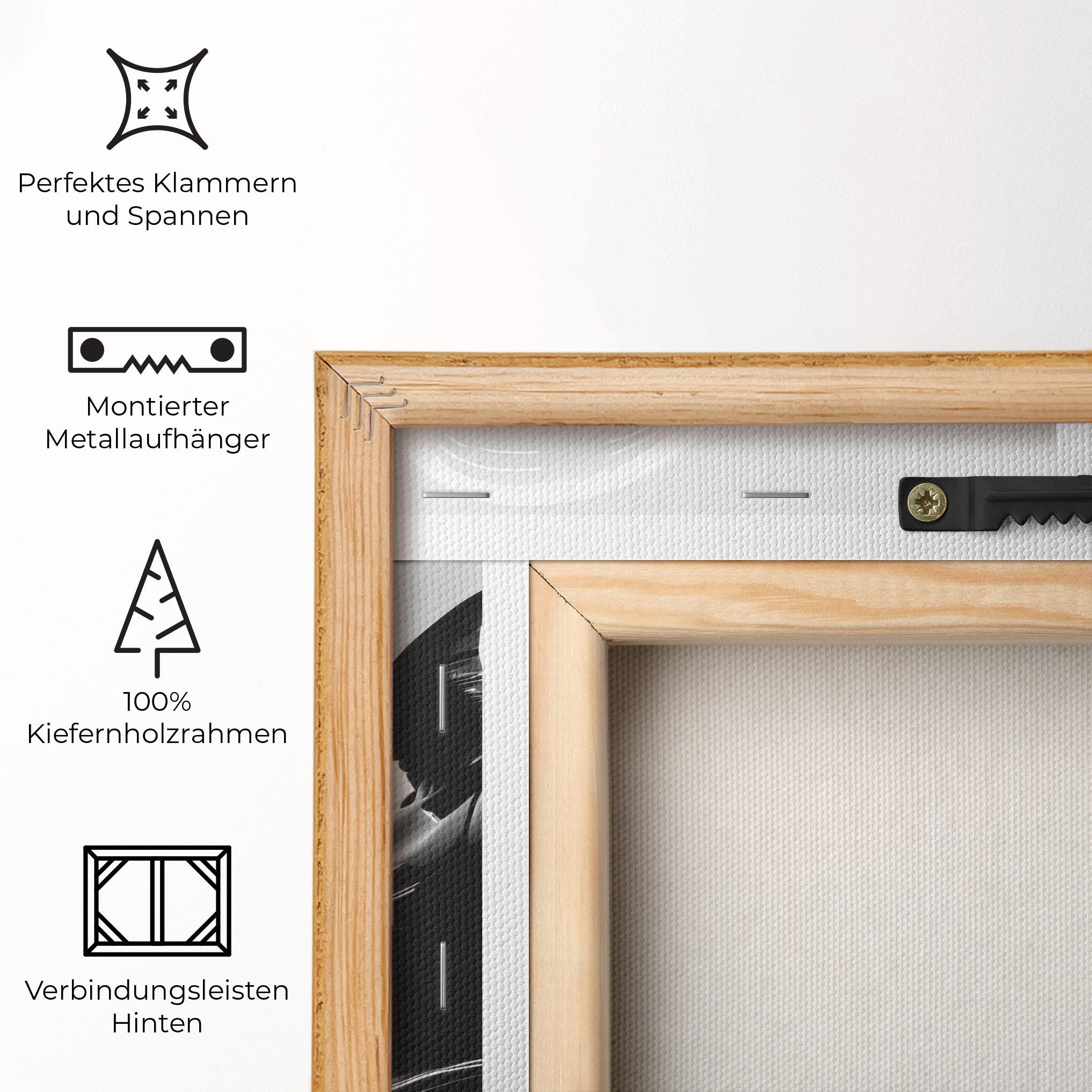 Leinwandbild Black Mannequin mockup 5