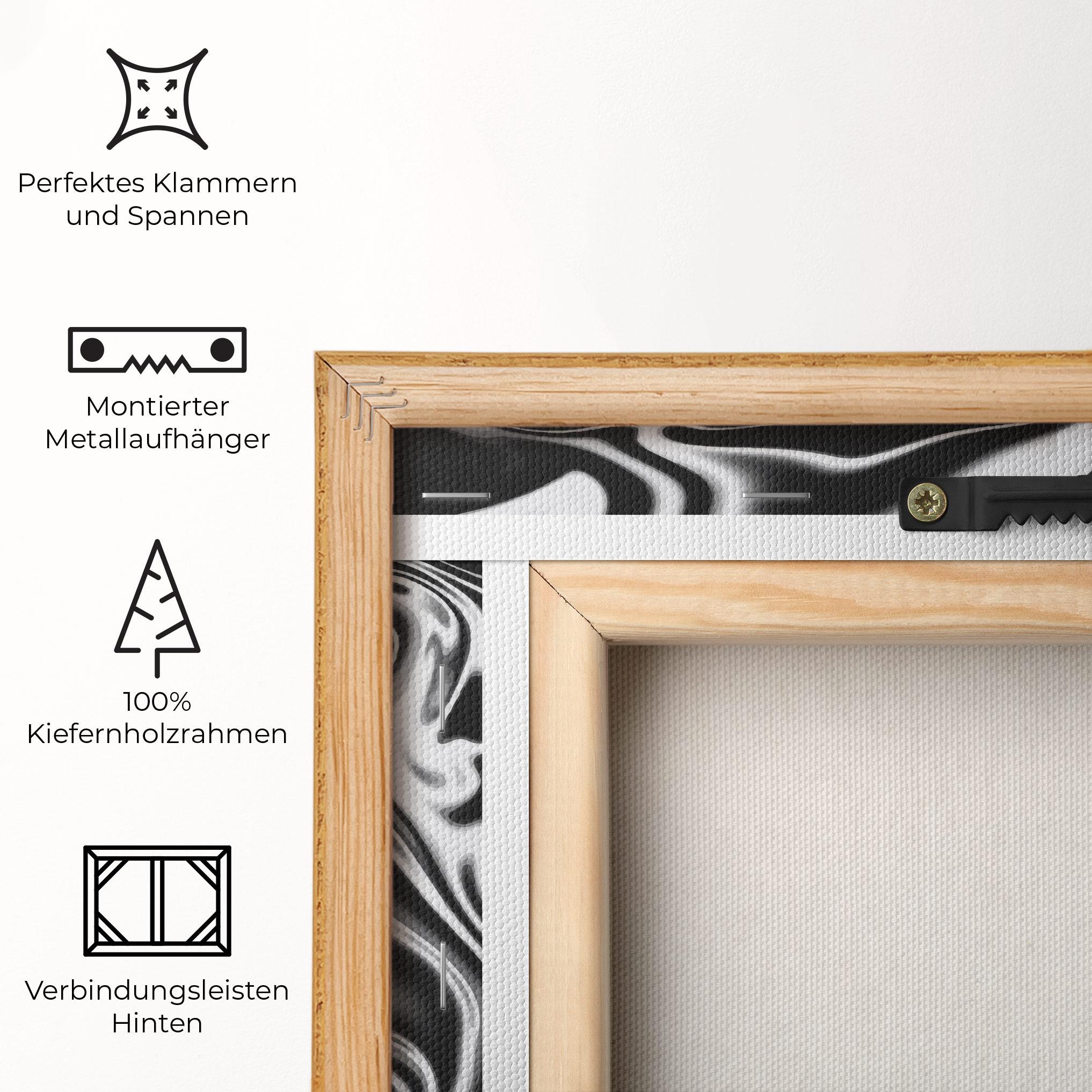 Leinwandbild Silver Black Art mockup 5