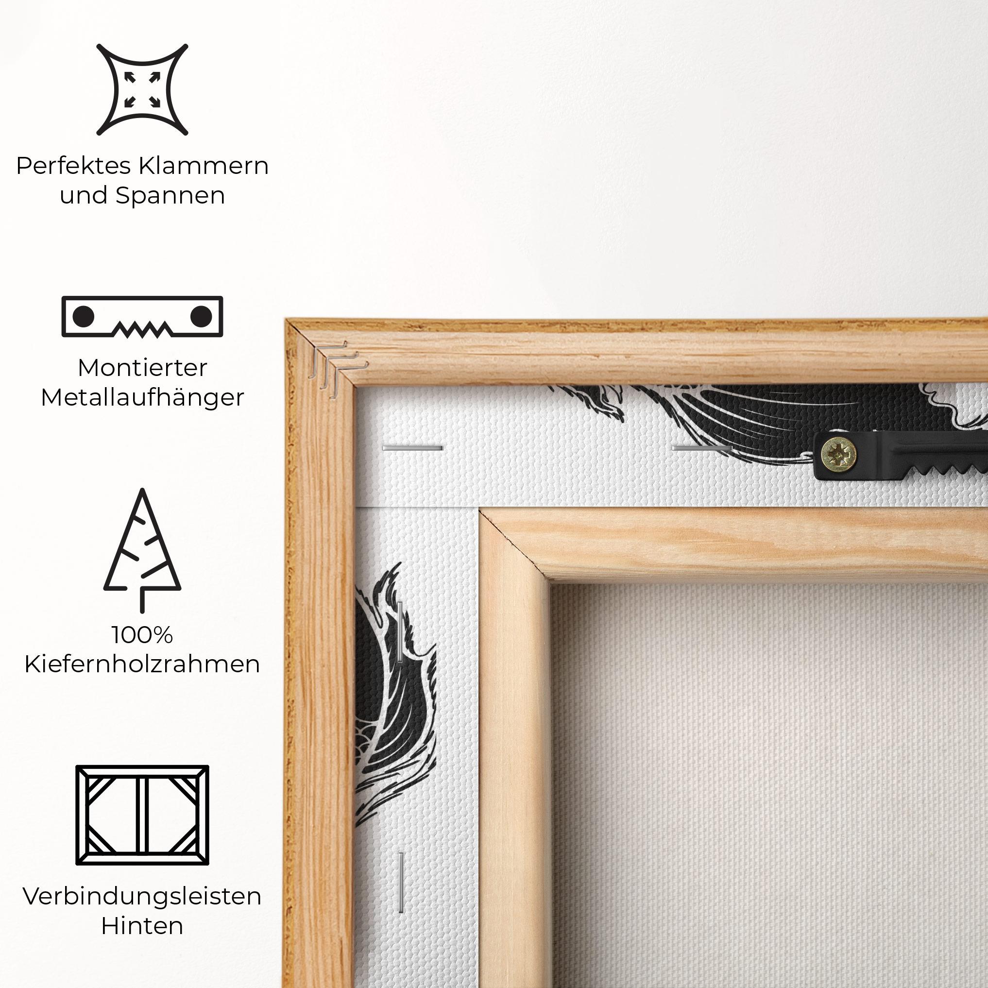 Leinwandbild Yin Yang Koi mockup 5