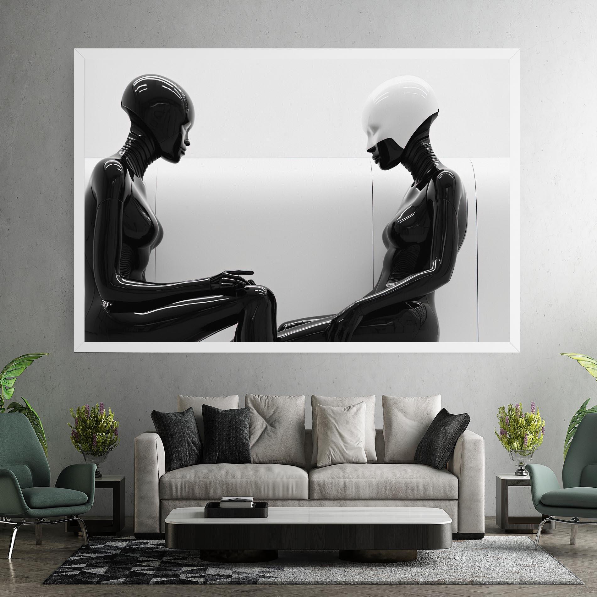 Leinwandbild Black Mannequin mockup 7