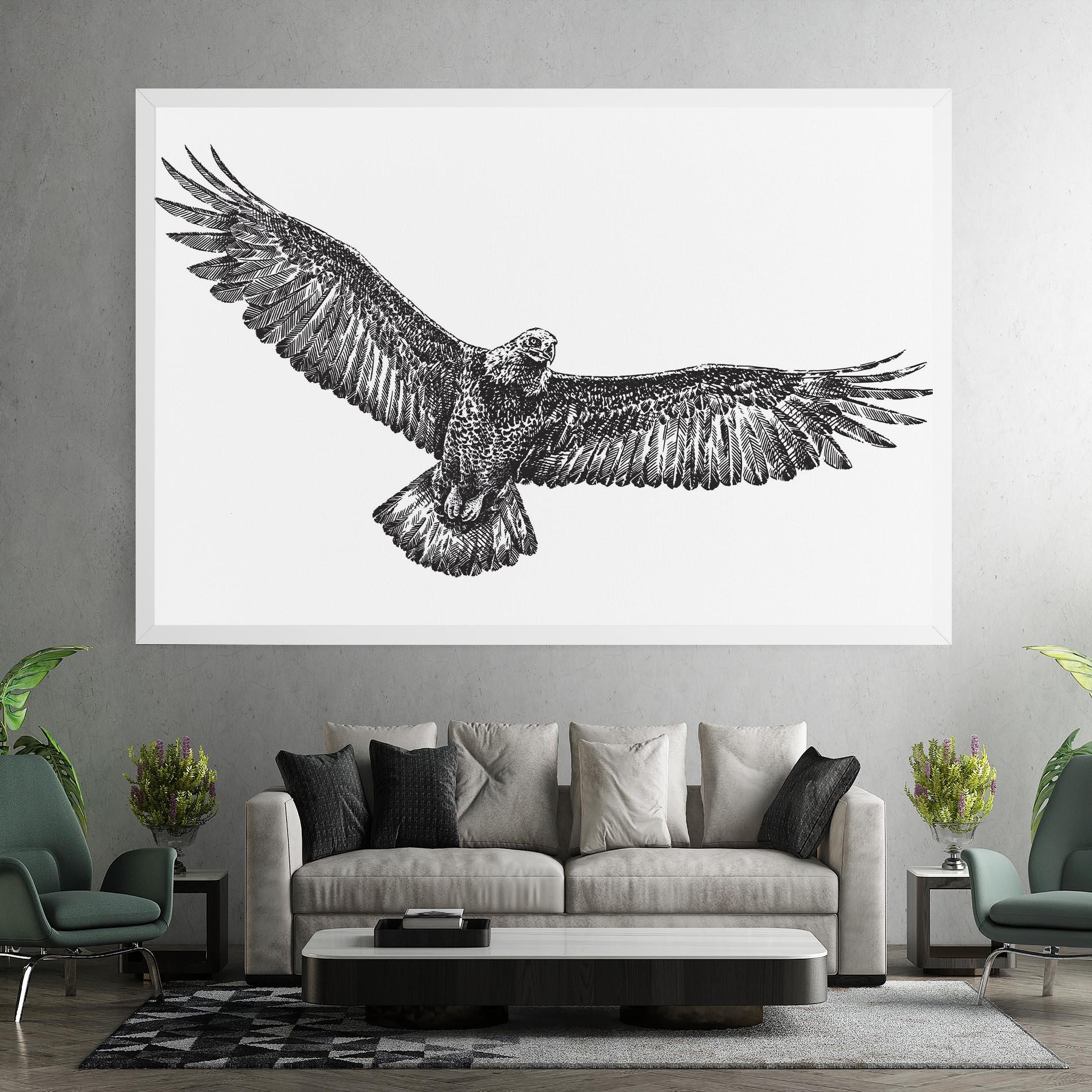 Leinwandbild Eagle Art Line mockup 7