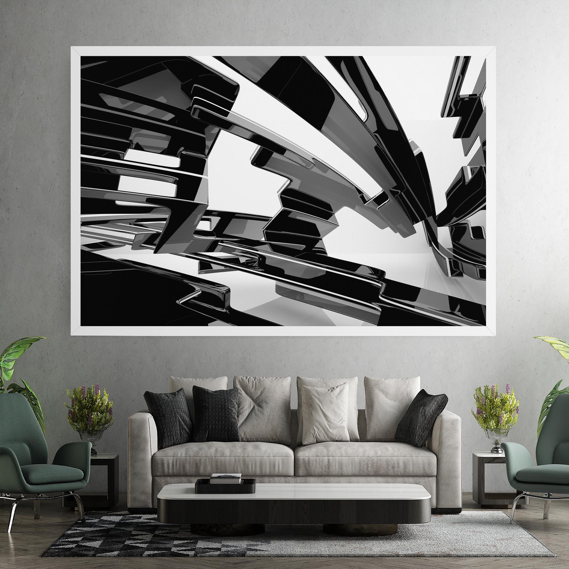 Leinwandbild Glossy Sculpture mockup 7