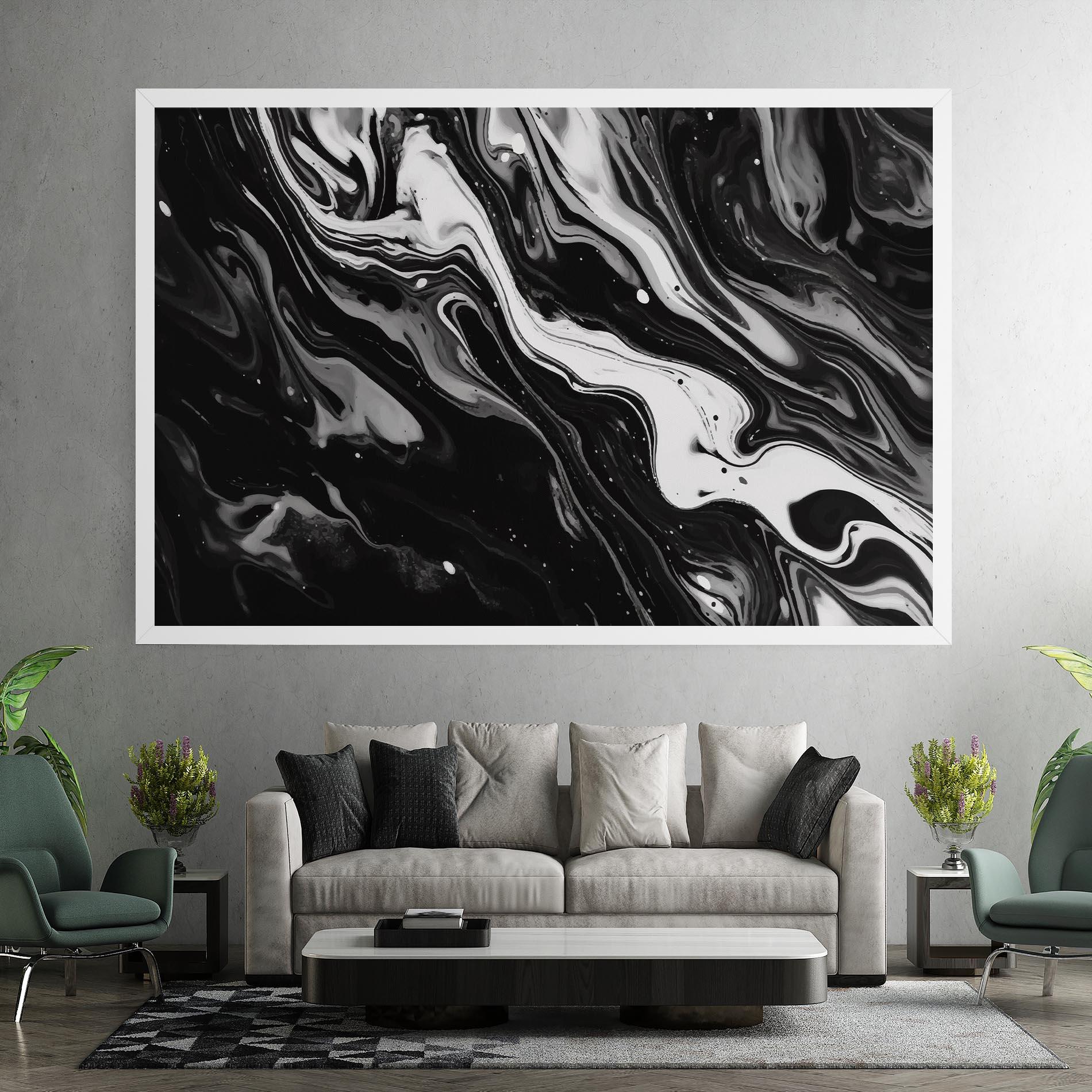 Leinwandbild Grey Art Marble mockup 7