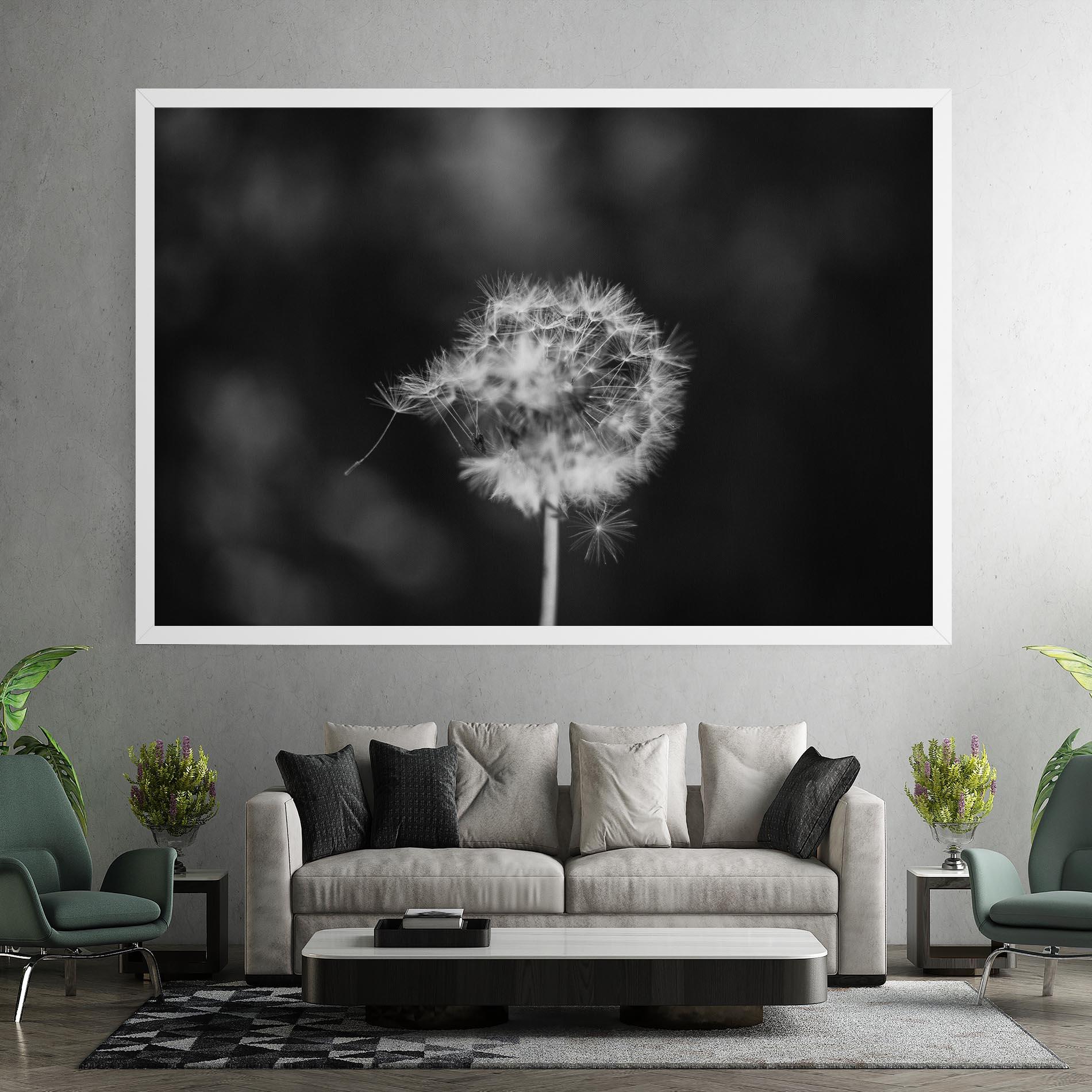 Leinwandbild Grey Dandelion mockup 7