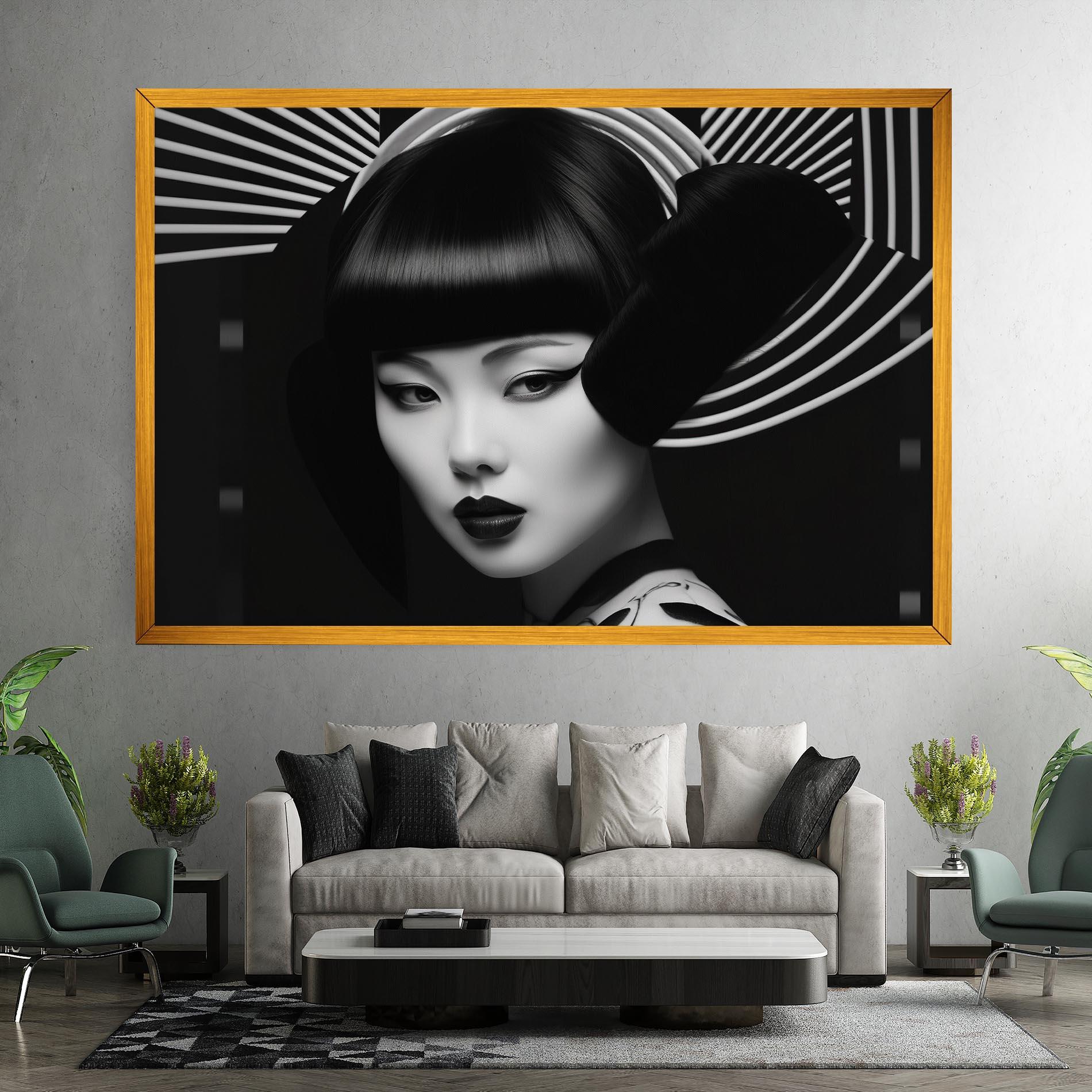 Leinwandbild Abstract Asian Woman mockup 7