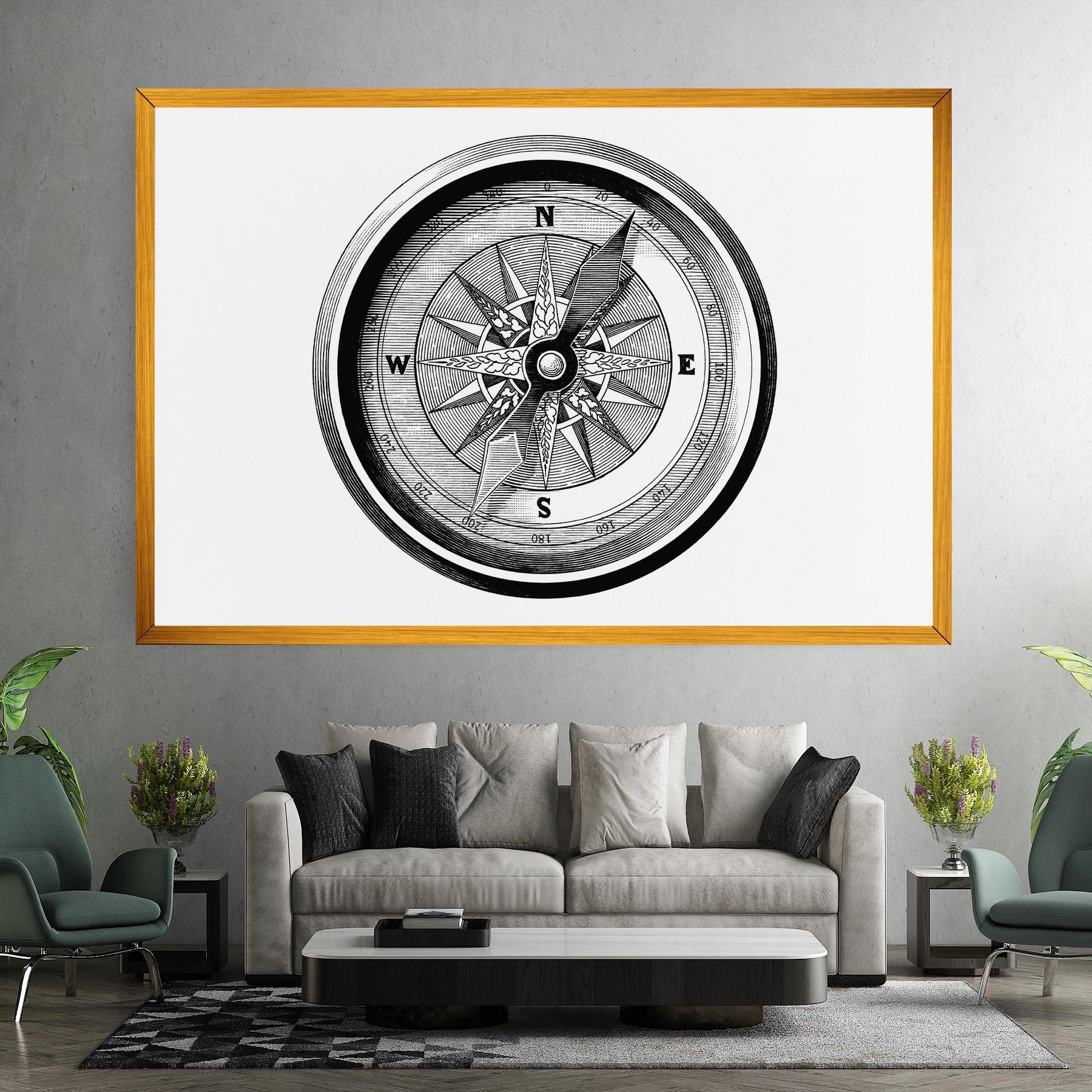Leinwandbild Black Compass mockup 7
