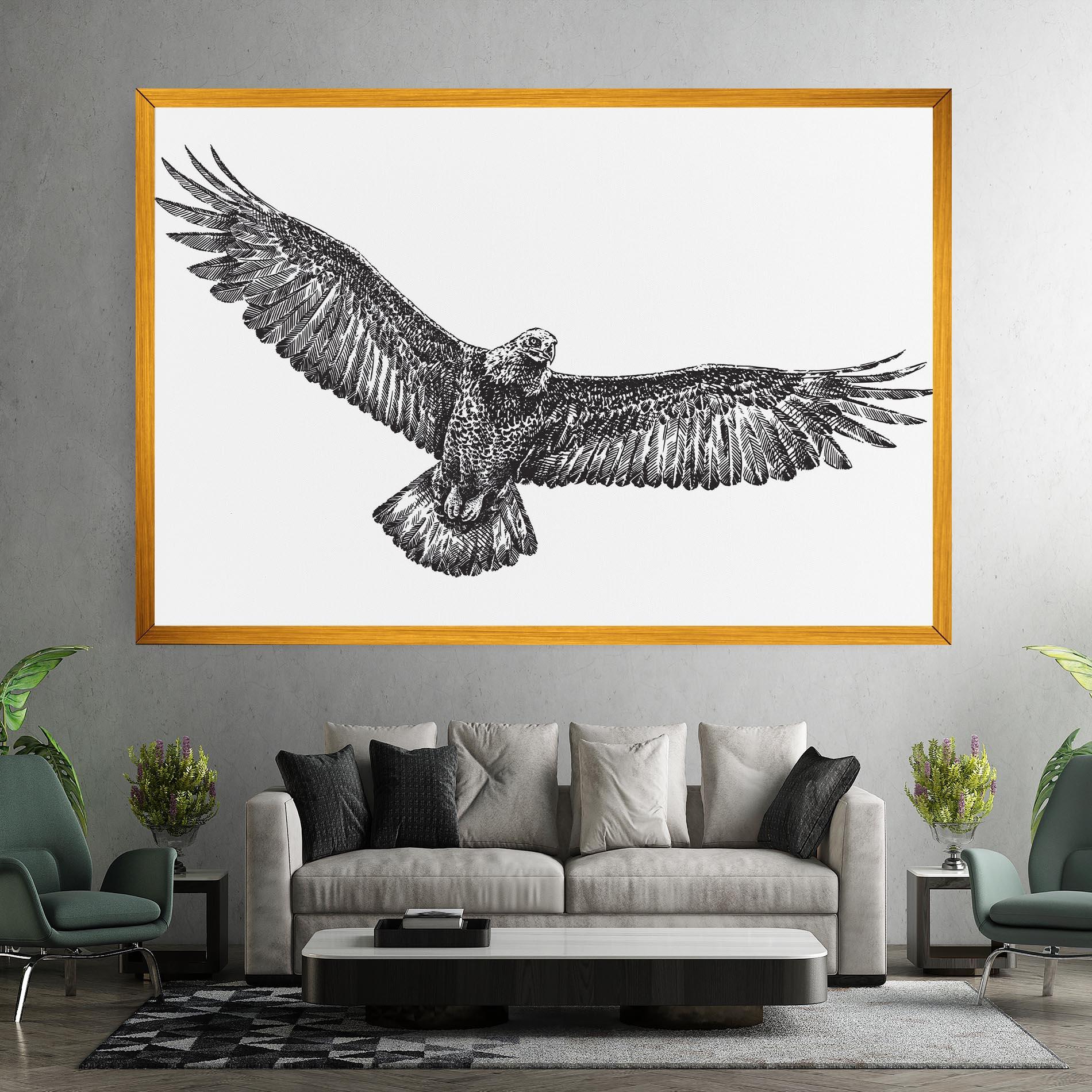 Leinwandbild Eagle Art Line mockup 7