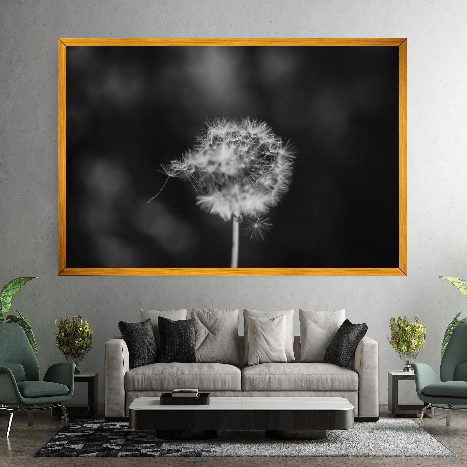 Leinwandbild Grey Dandelion mockup 7