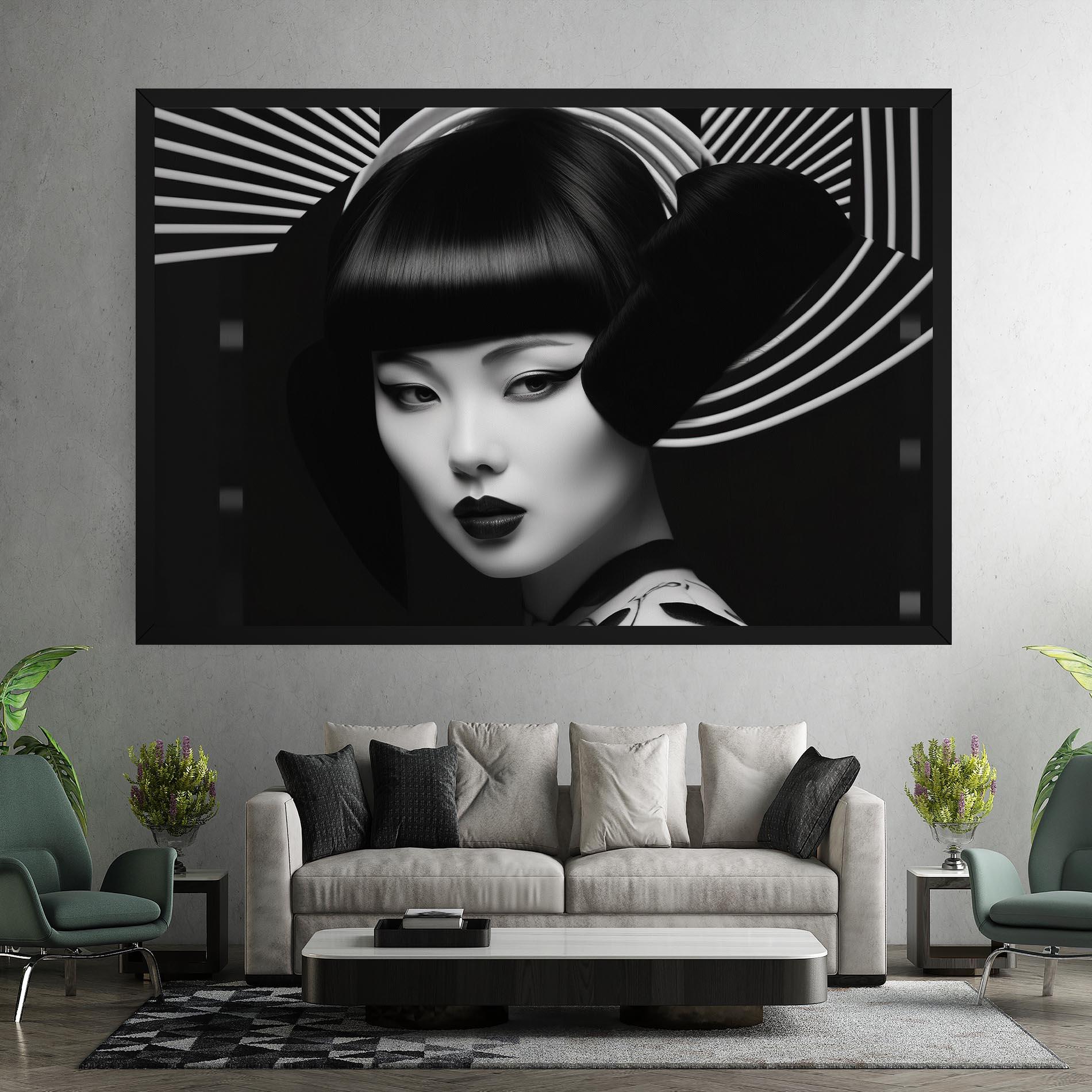 Leinwandbild Abstract Asian Woman mockup 7