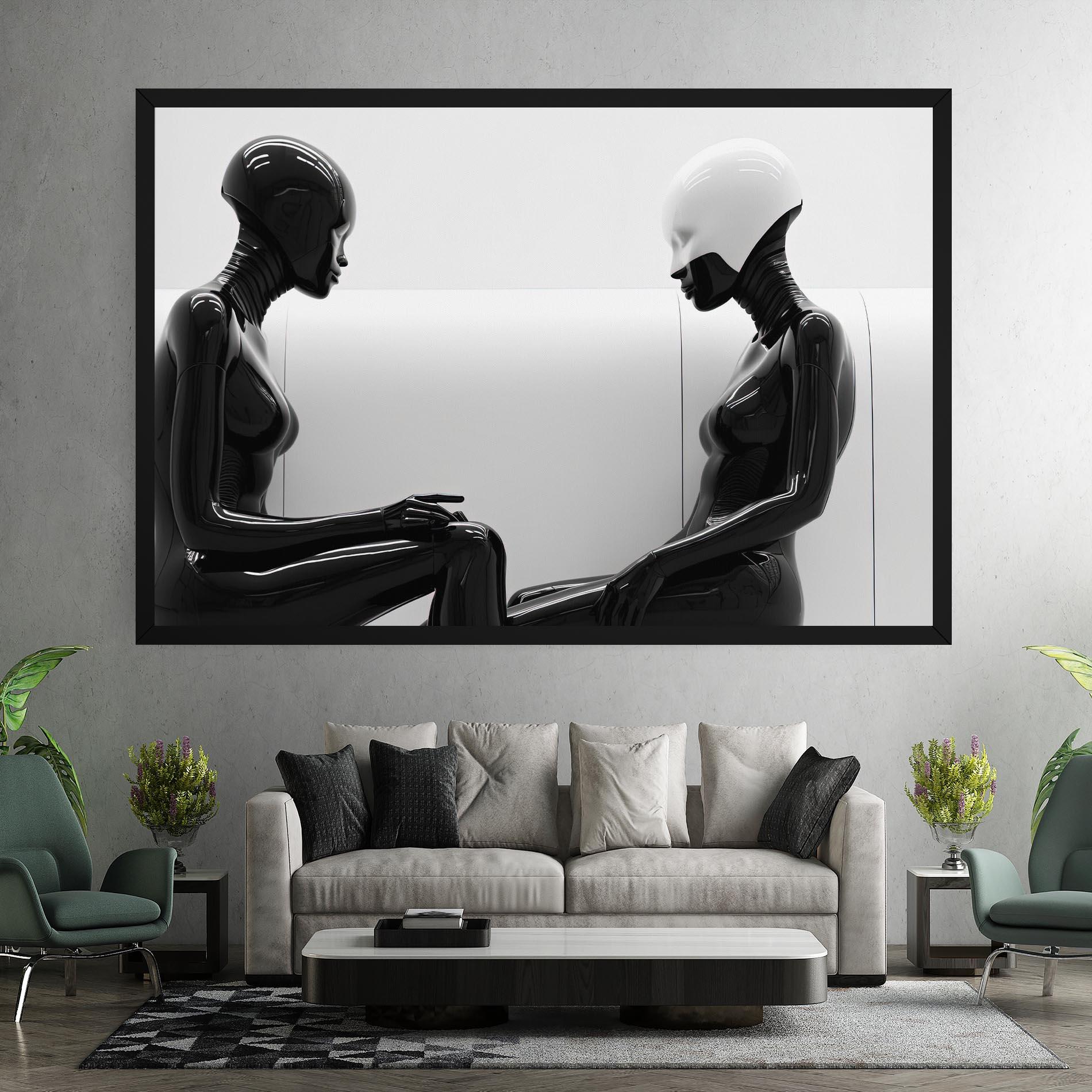Leinwandbild Black Mannequin mockup 7