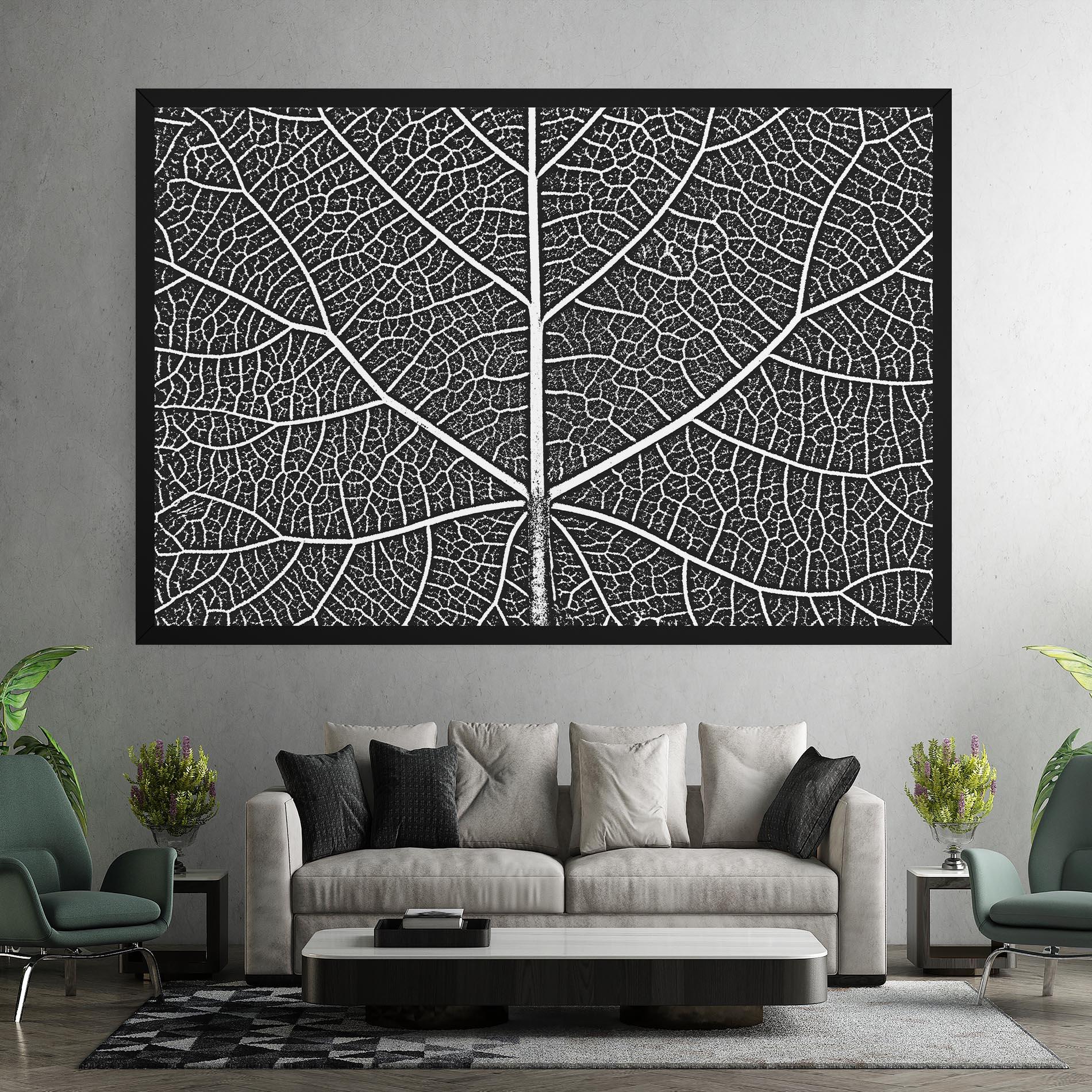 Leinwandbild Close Grey Leaf mockup 7