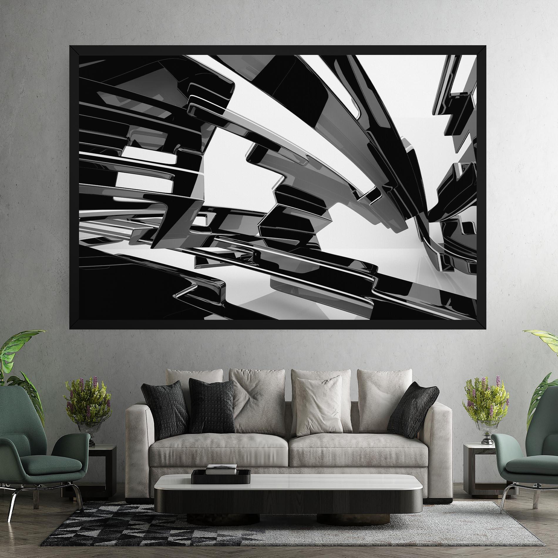 Leinwandbild Glossy Sculpture mockup 7