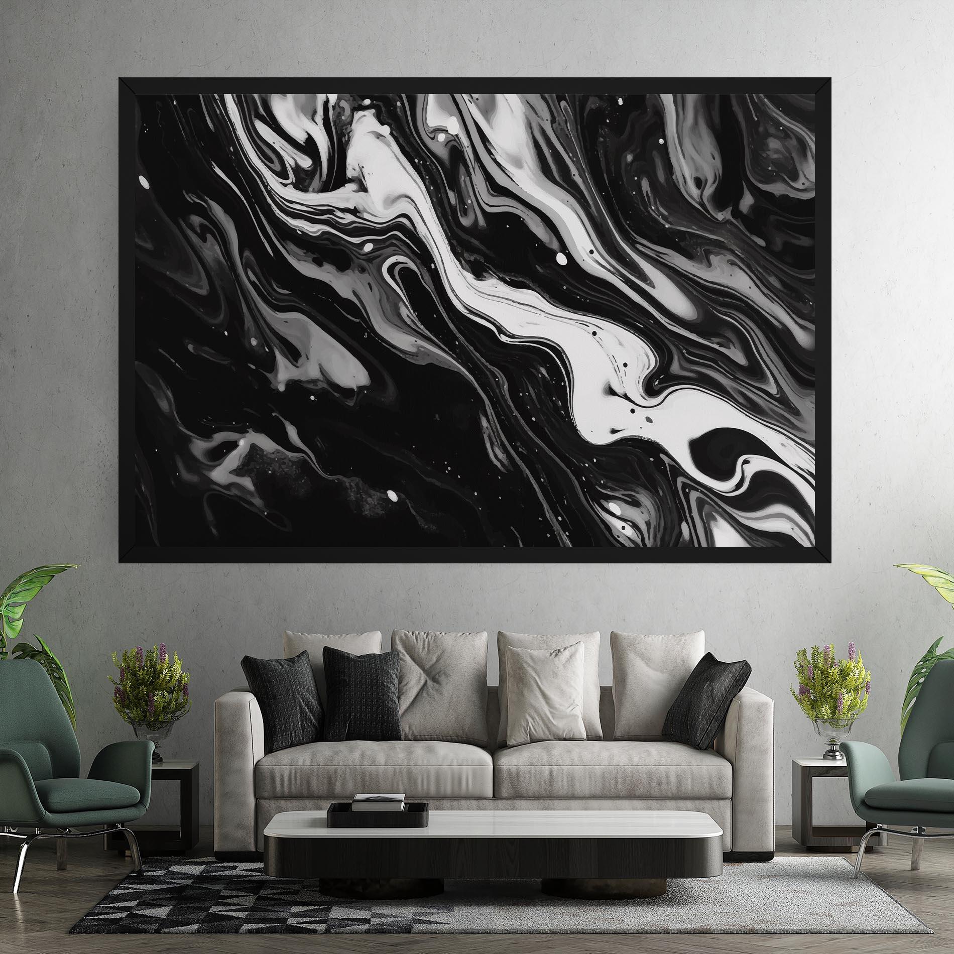Leinwandbild Grey Art Marble mockup 7