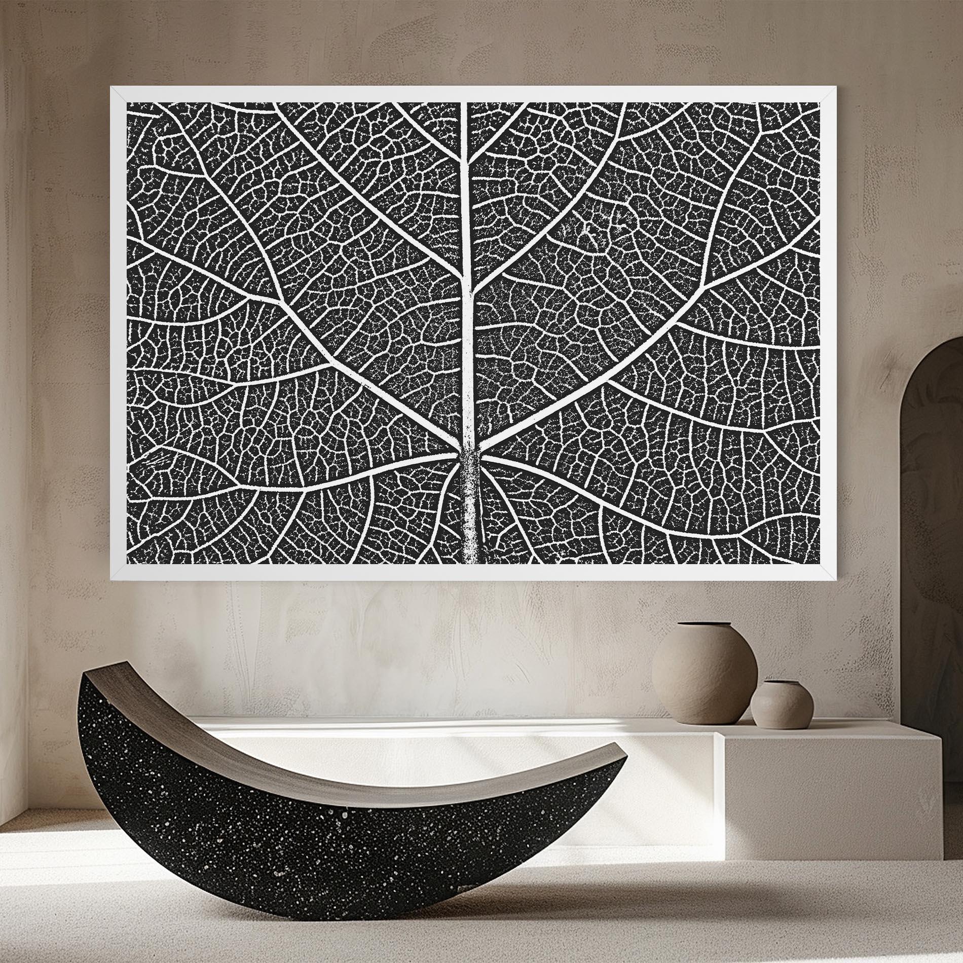 Leinwandbild Close Grey Leaf mockup 8