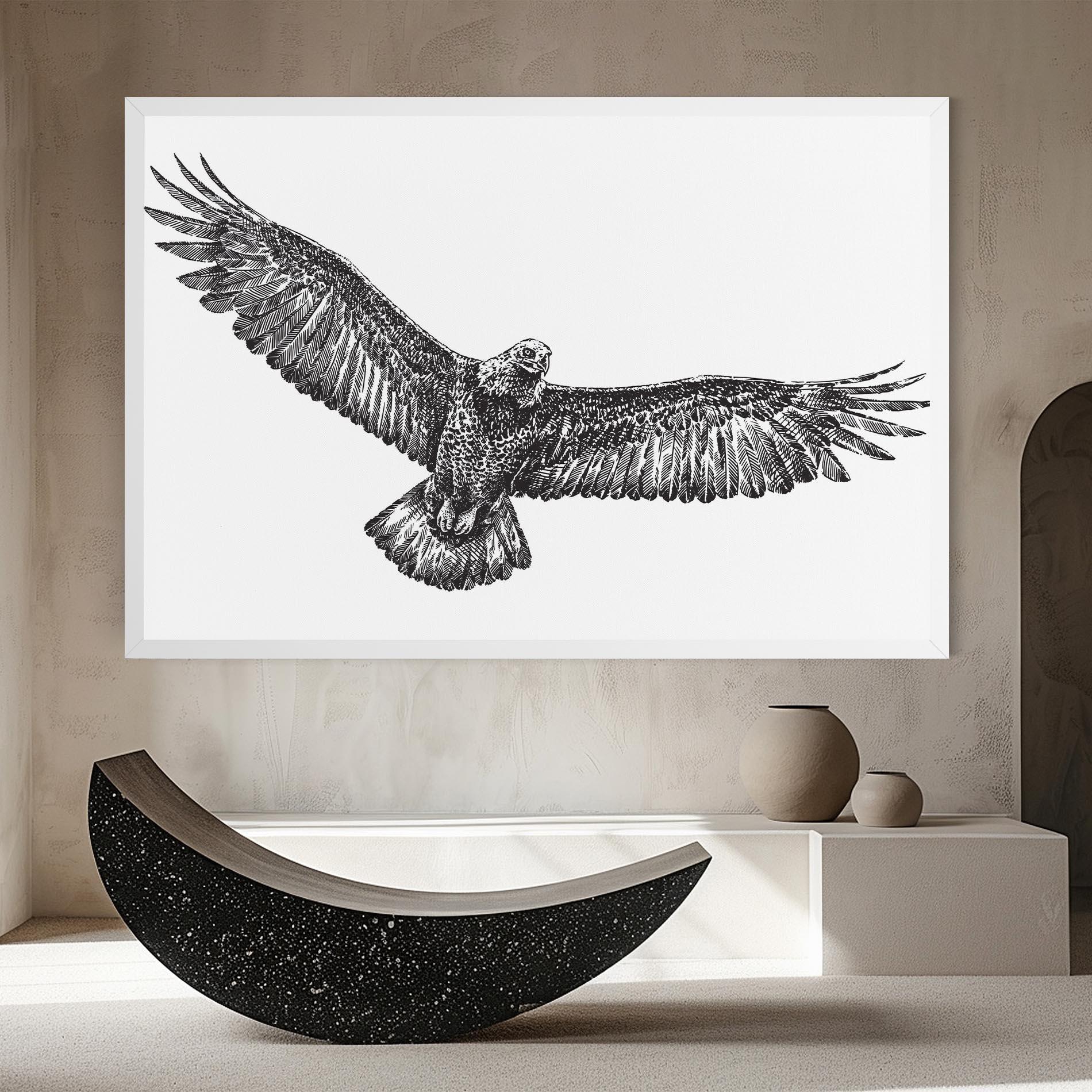 Leinwandbild Eagle Art Line mockup 8