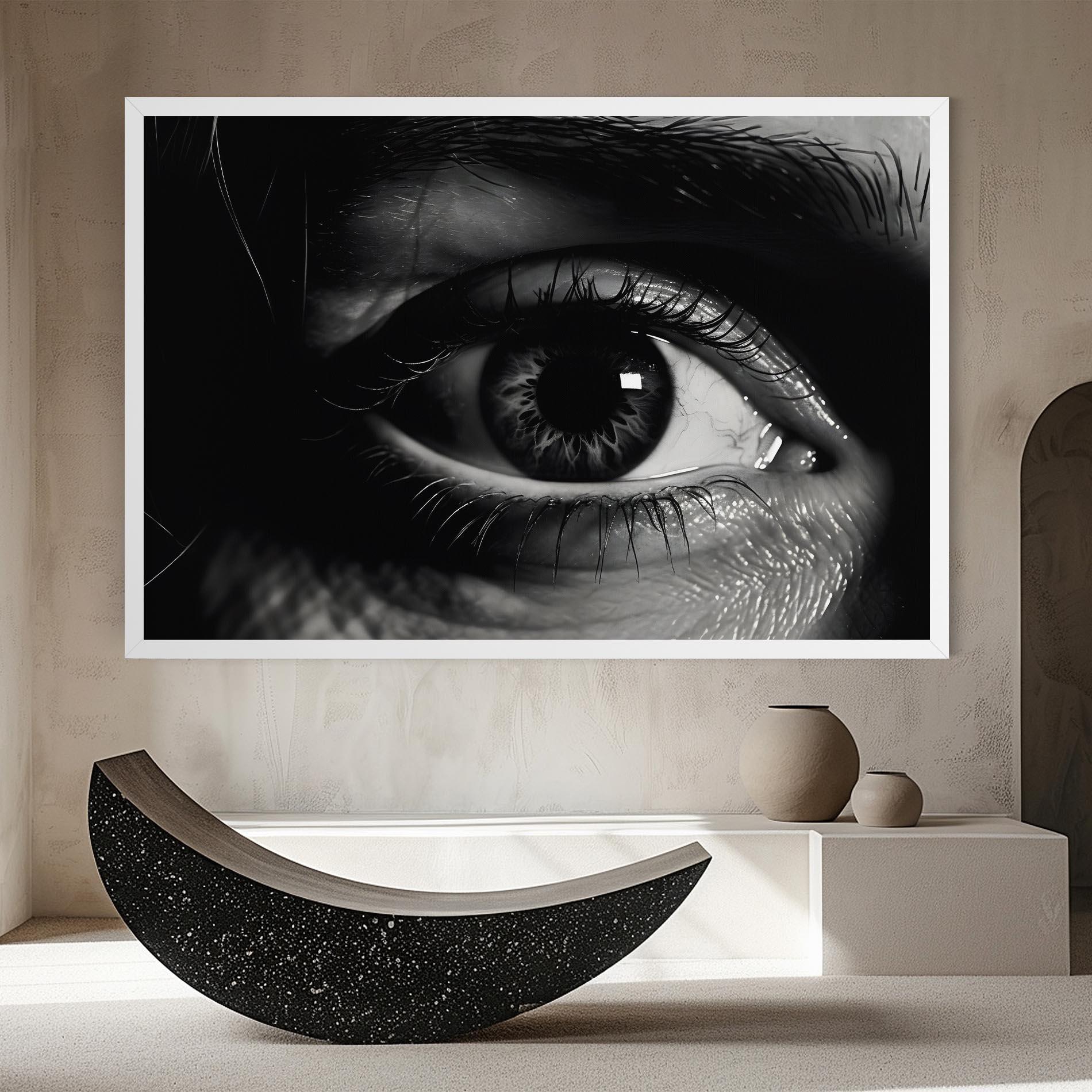 Leinwandbild Eye Close Up mockup 8