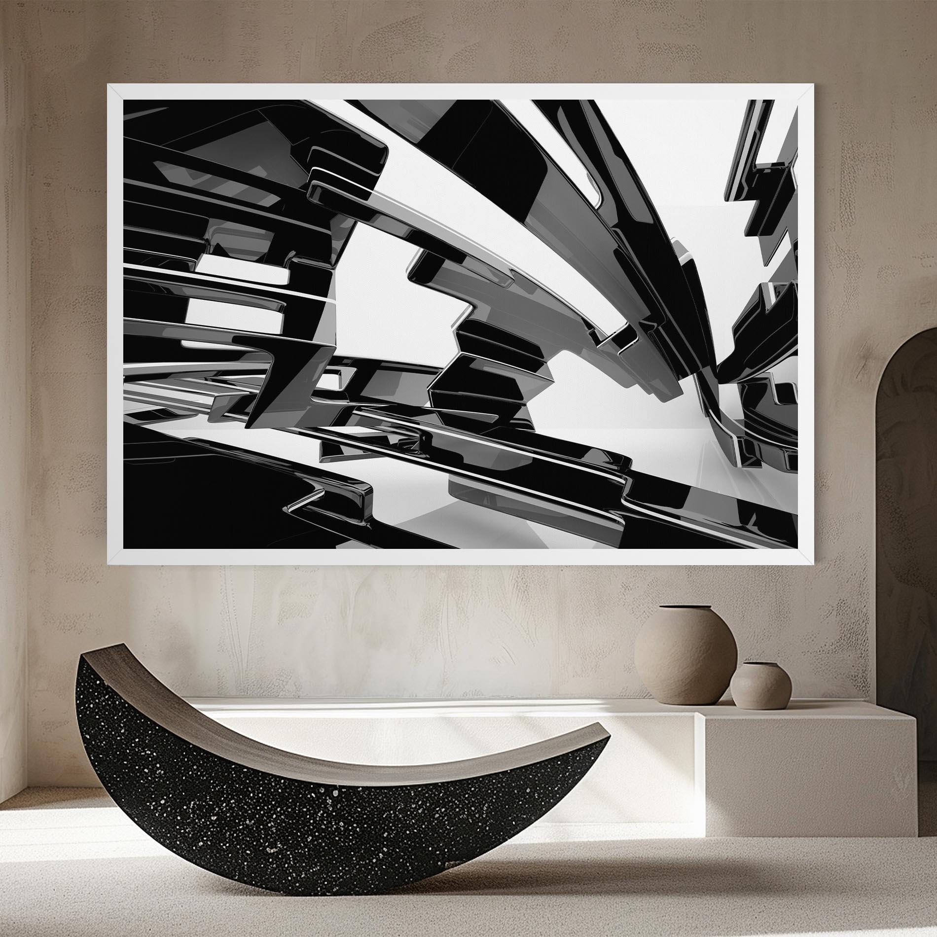 Leinwandbild Glossy Sculpture mockup 8