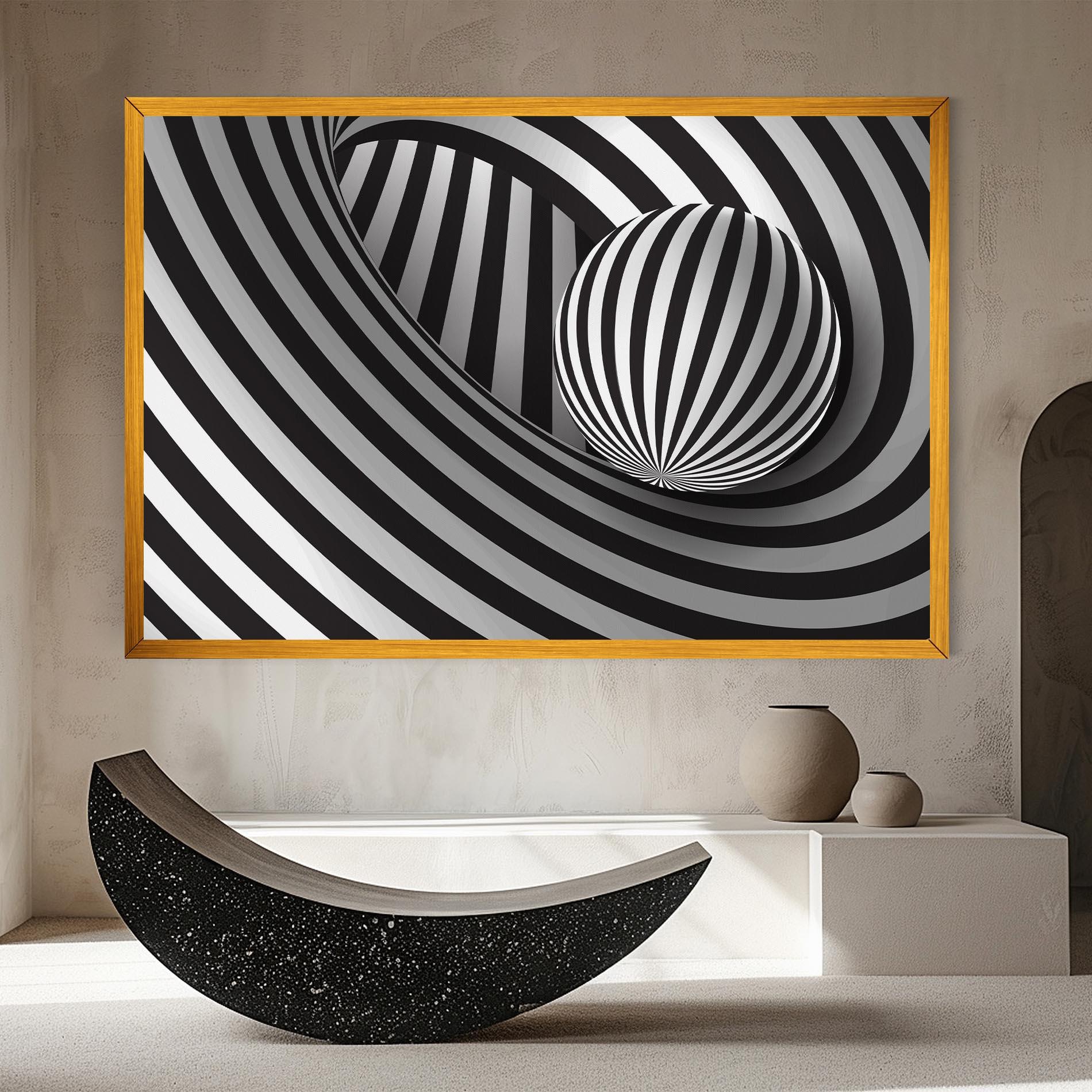 Leinwandbild 3d Zebra Ball mockup 8