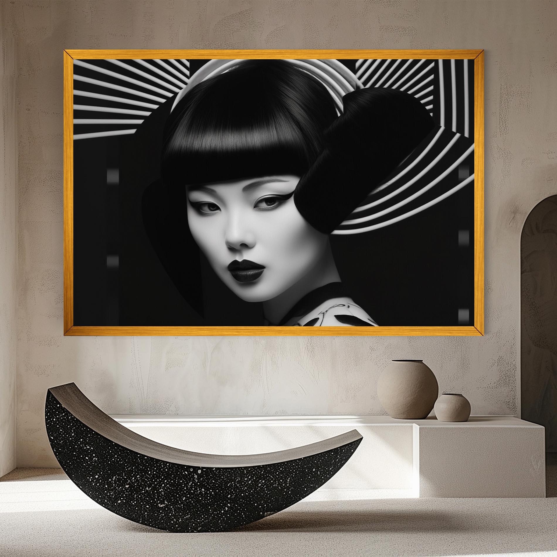 Leinwandbild Abstract Asian Woman mockup 8