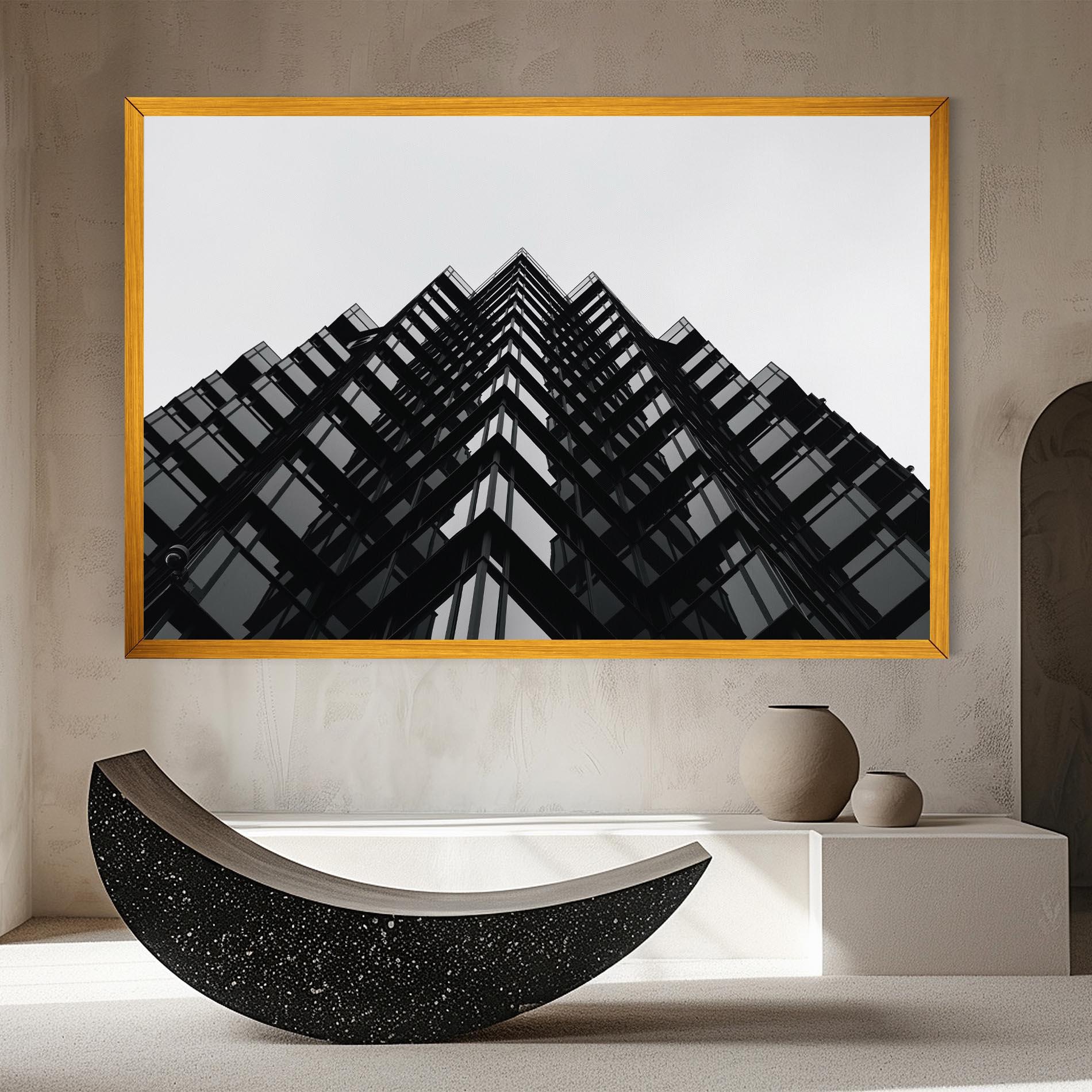 Leinwandbild Black Building mockup 8