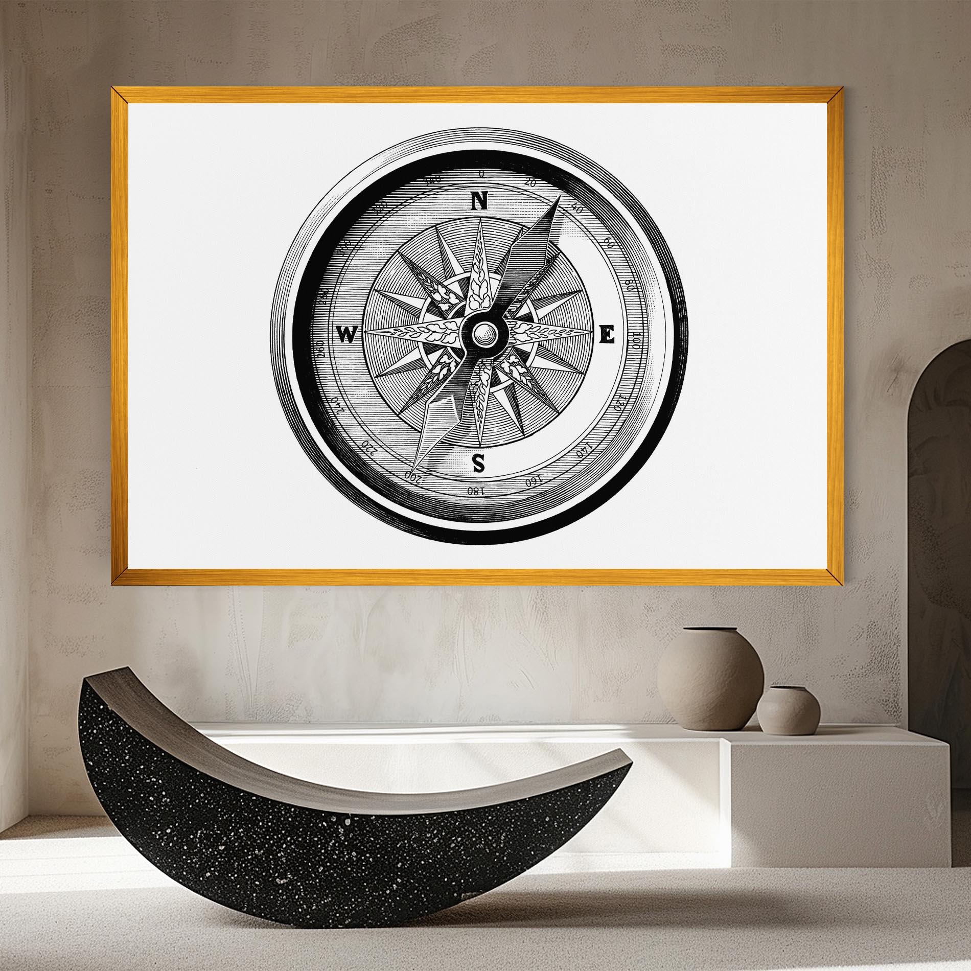 Leinwandbild Black Compass mockup 8