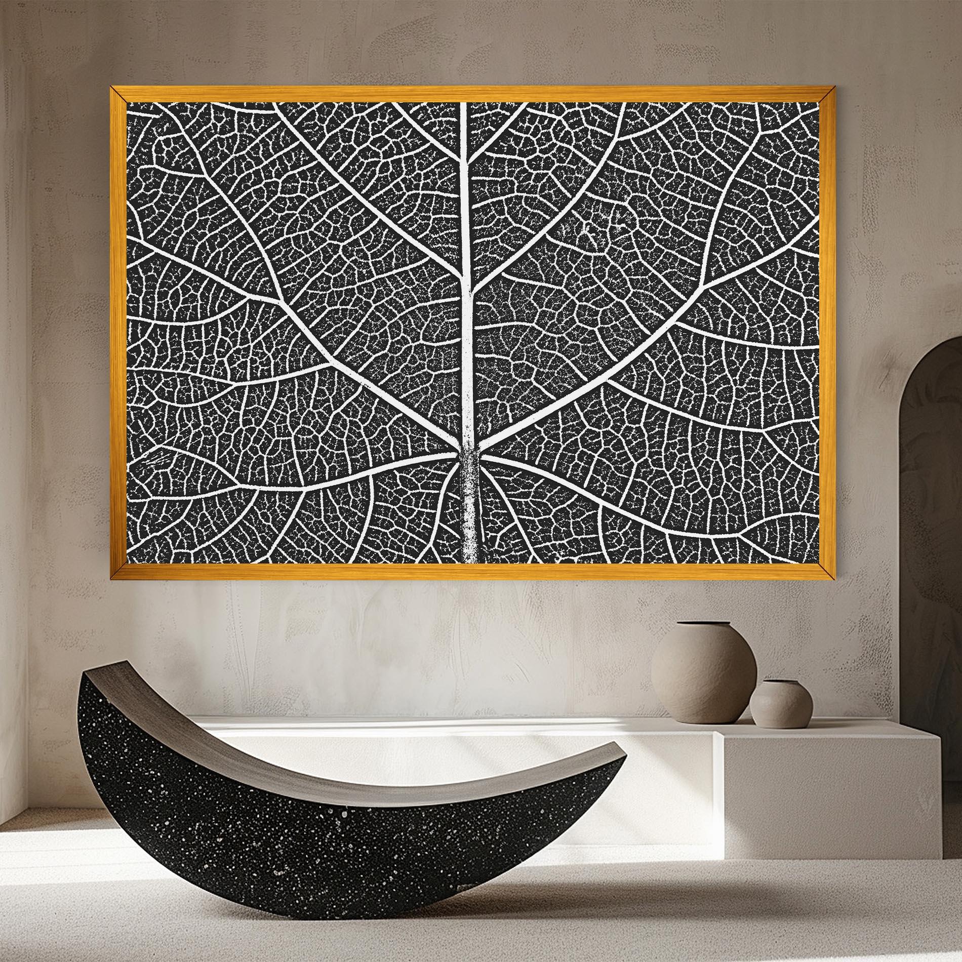 Leinwandbild Close Grey Leaf mockup 8