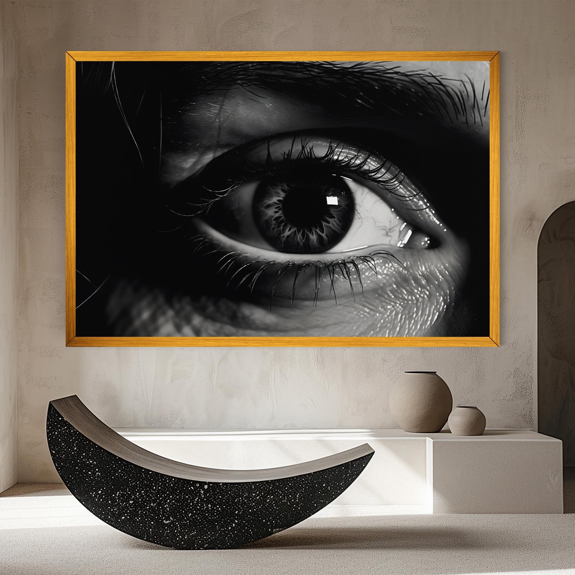 Leinwandbild Eye Close Up mockup 8