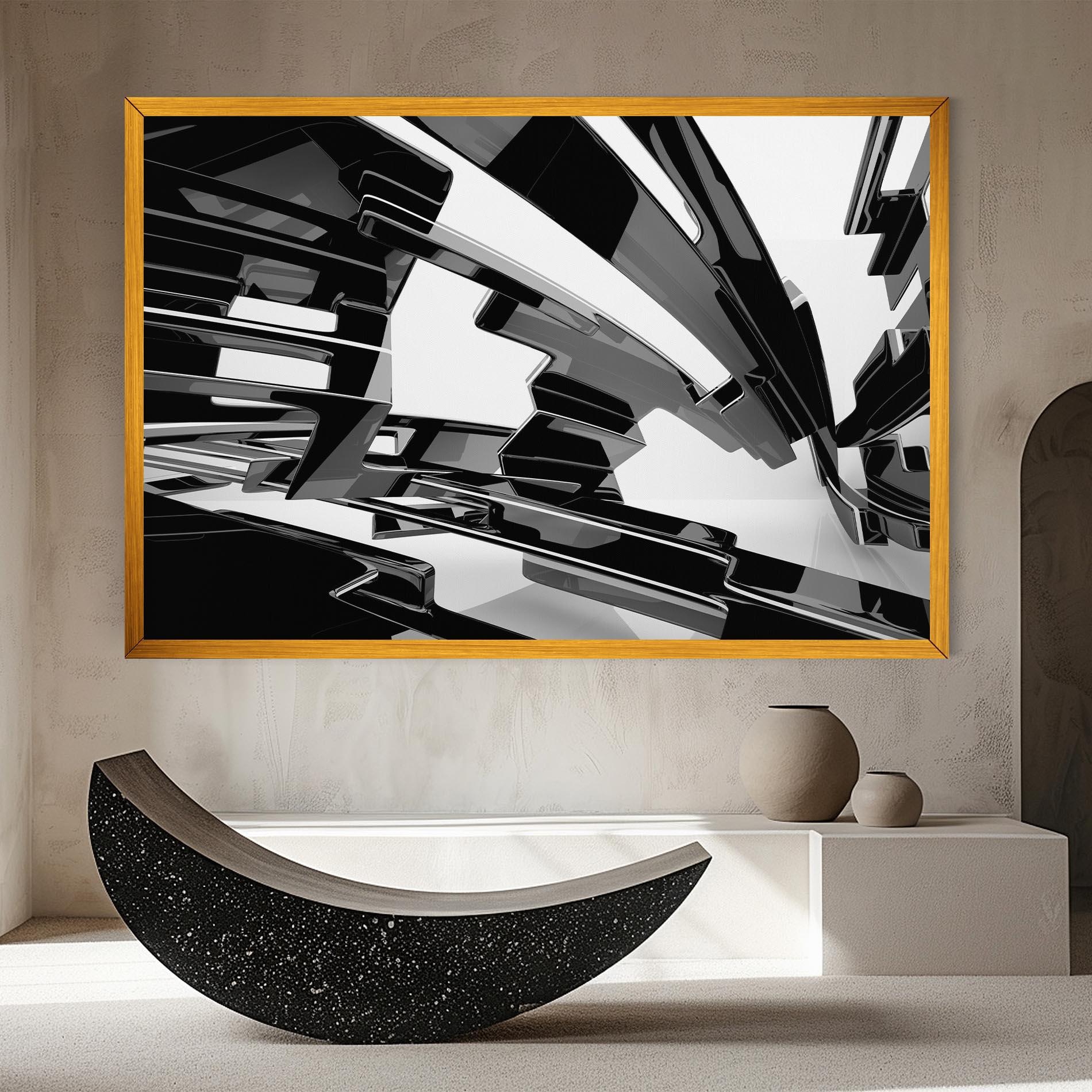 Leinwandbild Glossy Sculpture mockup 8
