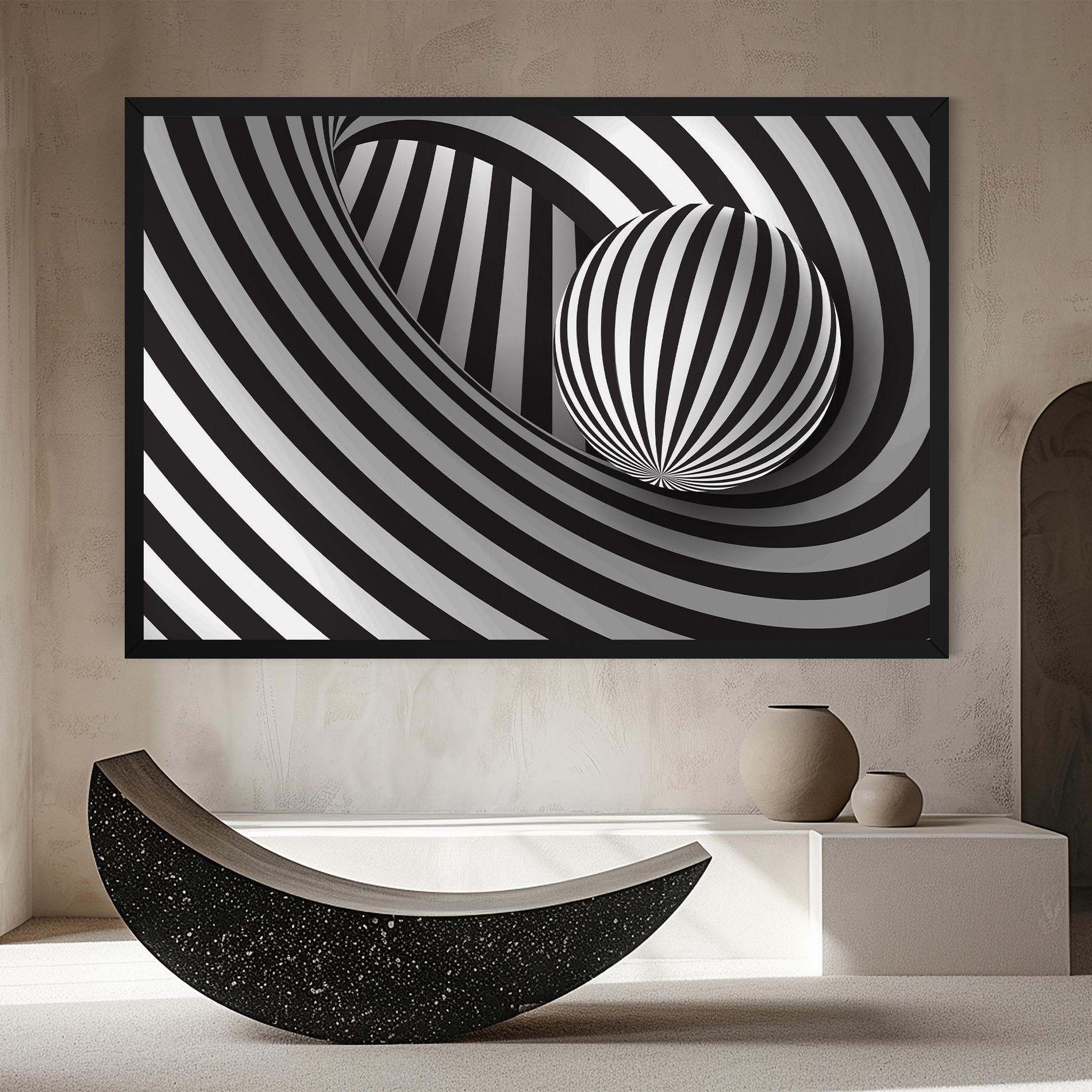 Leinwandbild 3d Zebra Ball mockup 8